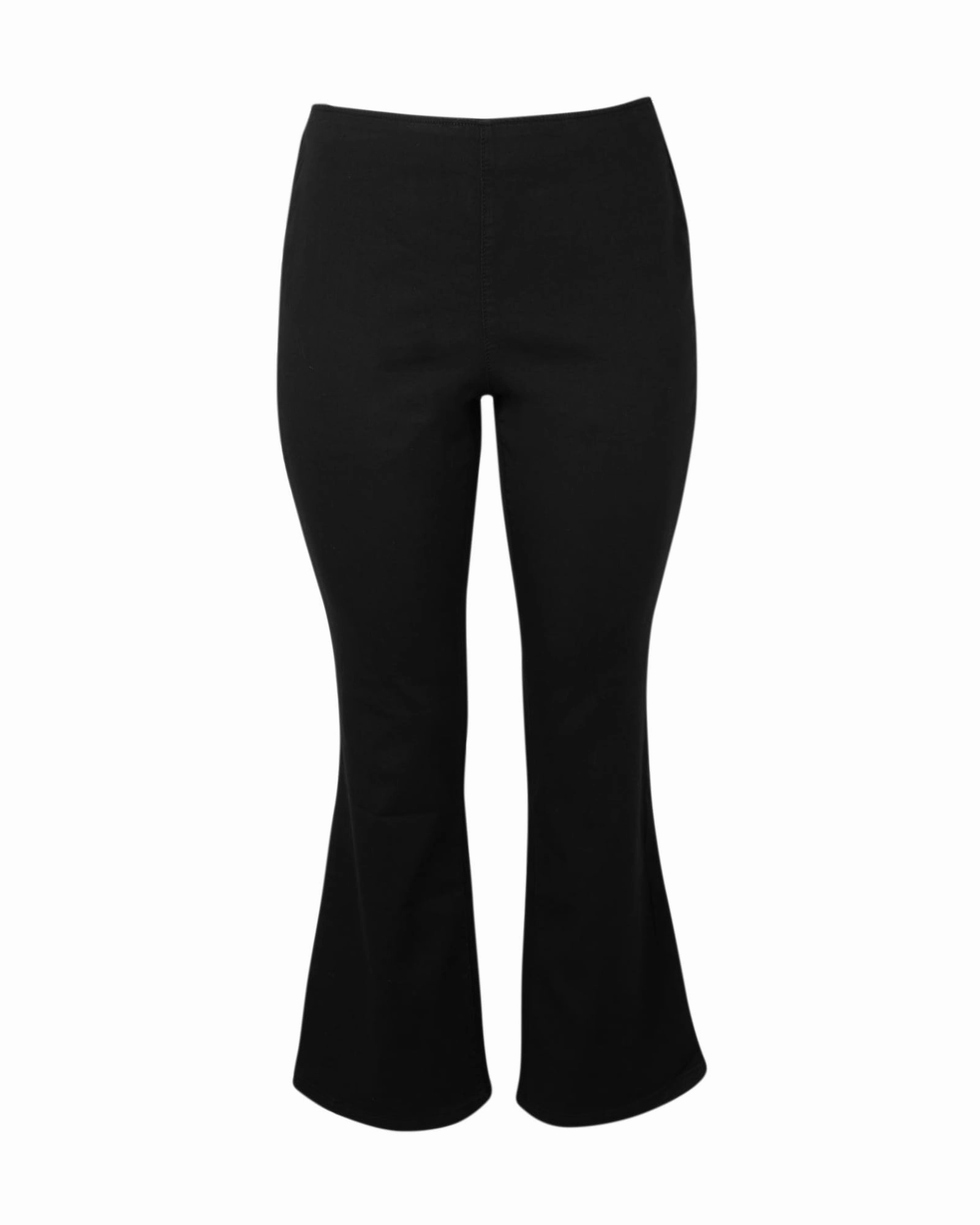 Gwen Slim Flare Jean | Black Streetwear Fan Night Out Straight Leg Design