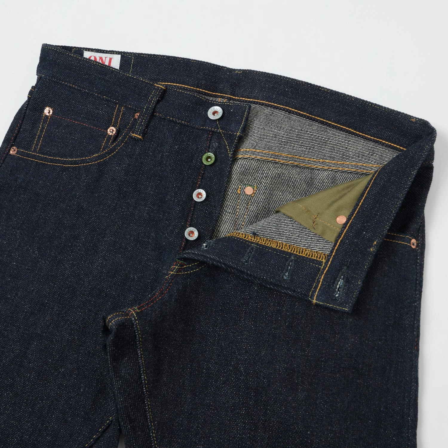 ONI Denim 602 Natural Indigo 22oz Regular Tapered Jean - Raw Neutral Base