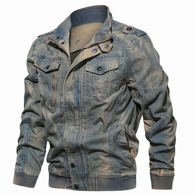 Reinforced Stitching Moisture Wicking Technology West Louis? Streetwear Style Denim Jacket