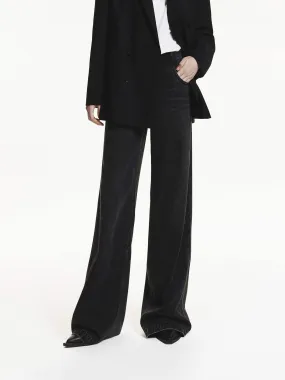 Formal Adult Fashion Full Length Loose Jeans