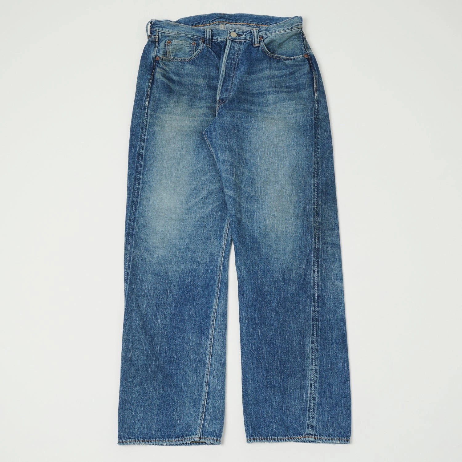 Full Count 0105SS 'Super Smooth' 11.5oz Wide Straight Jean - 'Dartford' Wash Classic Office Wear