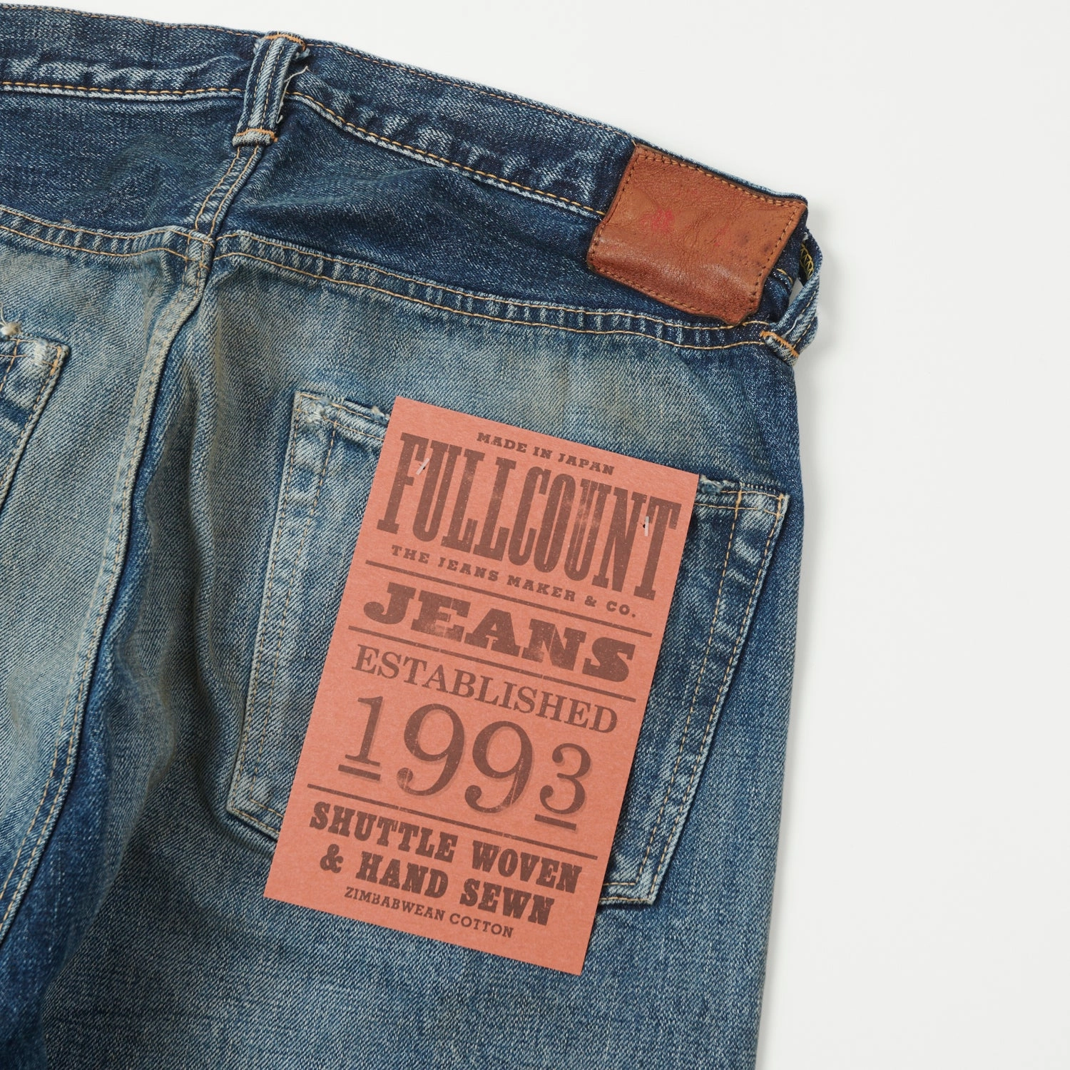Full Count 0105XX 15.5oz Wide Straight Jean - 'Fear of the Dark' Wash Festival Outfit Date Night Professional Wear