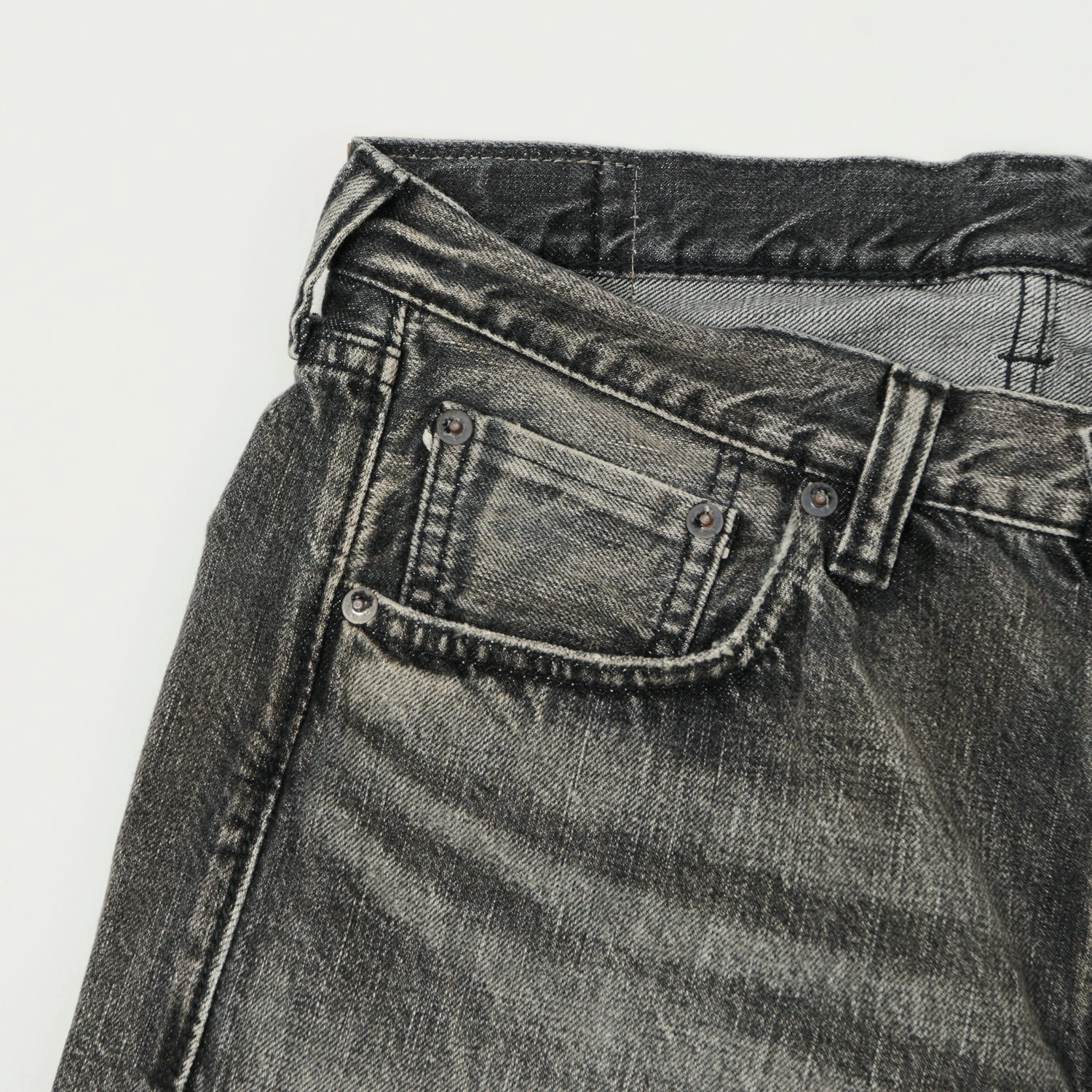 Abrasion Resistant Surface Morning Stroll Streetwear Fan Full Count 1101 13.75oz Loose Straight Jean - Black 'Dartford' Wash