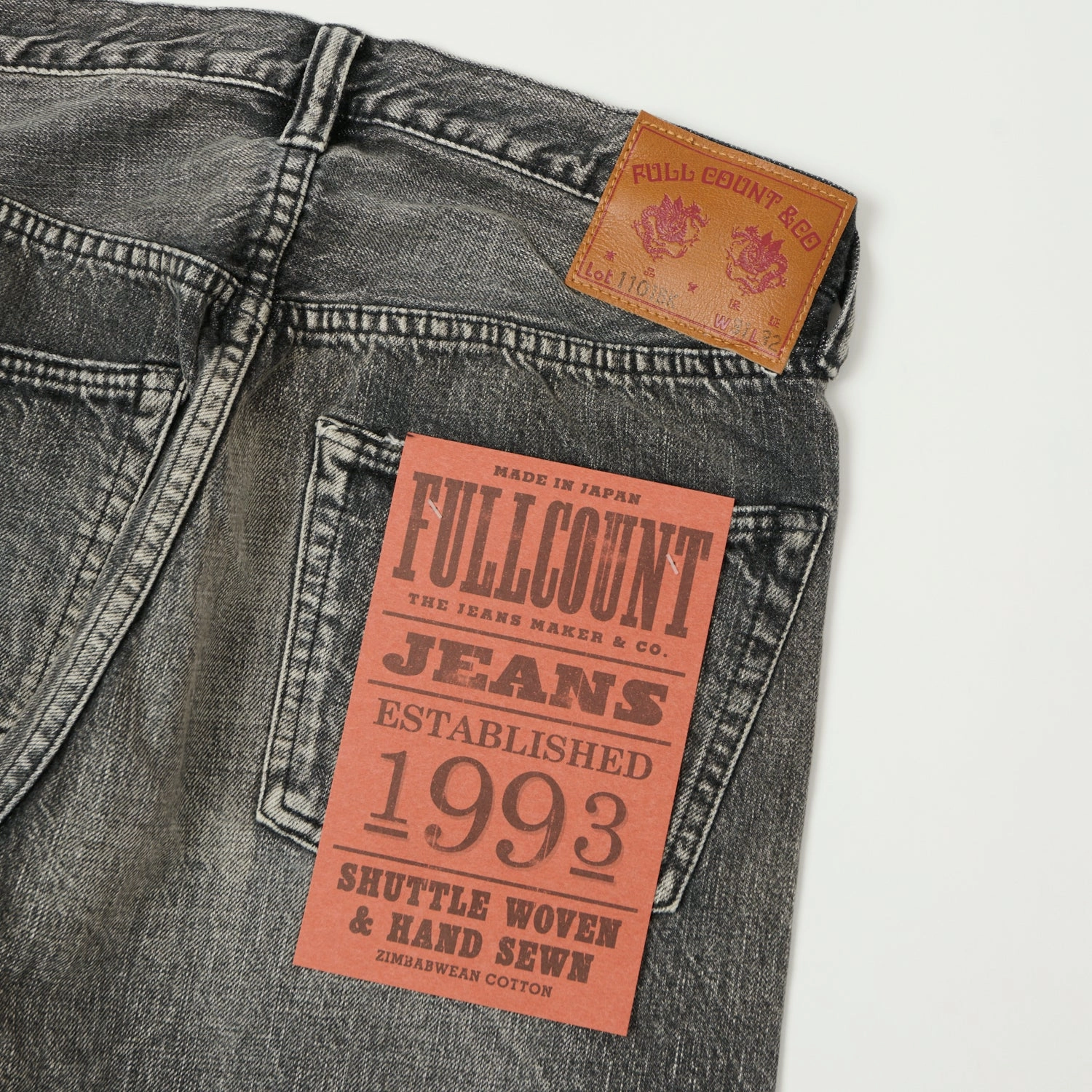 Home Comfort Party Look Modern Minimalist Stretch Denim Technology Full Count 1101 13.75oz Loose Straight Jean - Black 'Dartford' Wash