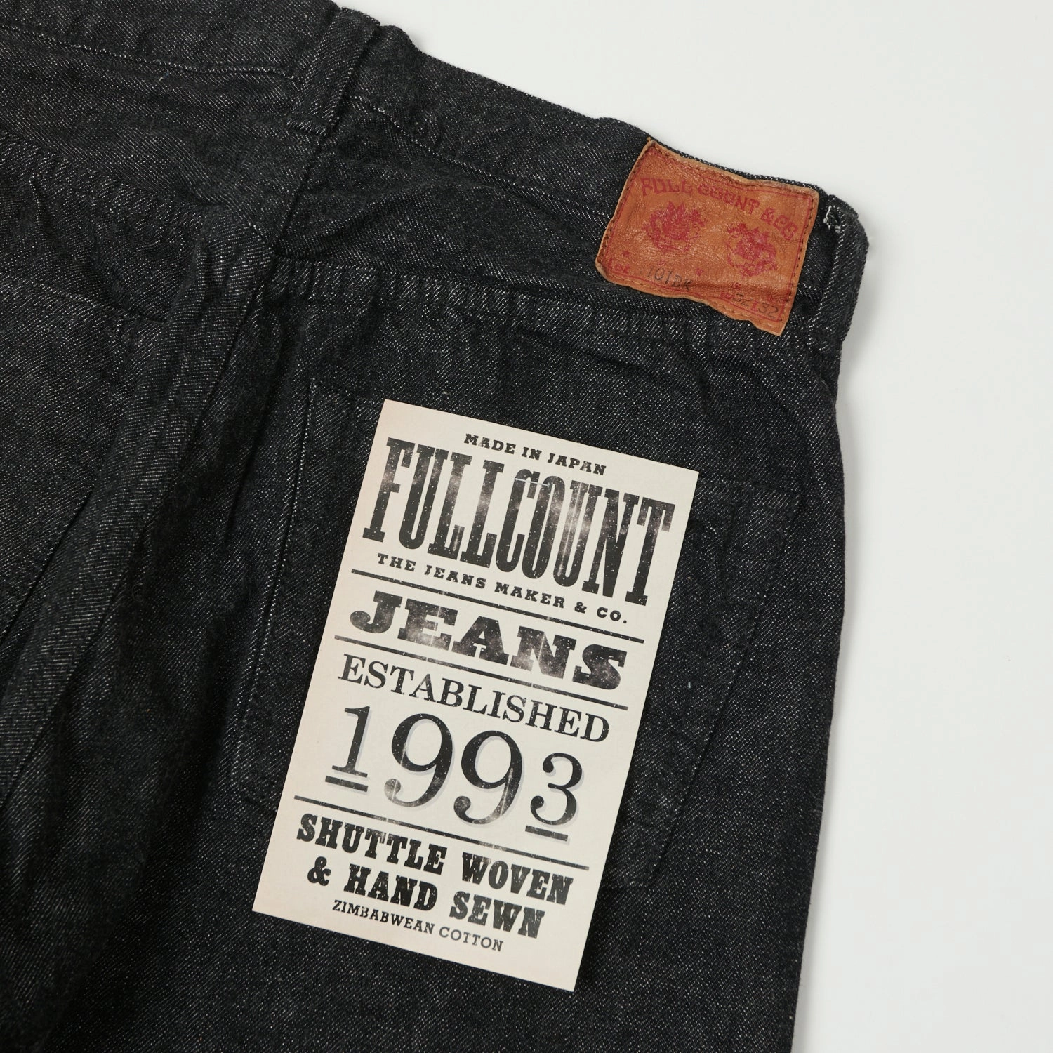 Full Count 1101 13.75oz Loose Straight Jean - Black One Wash Essential Basics Universal Style