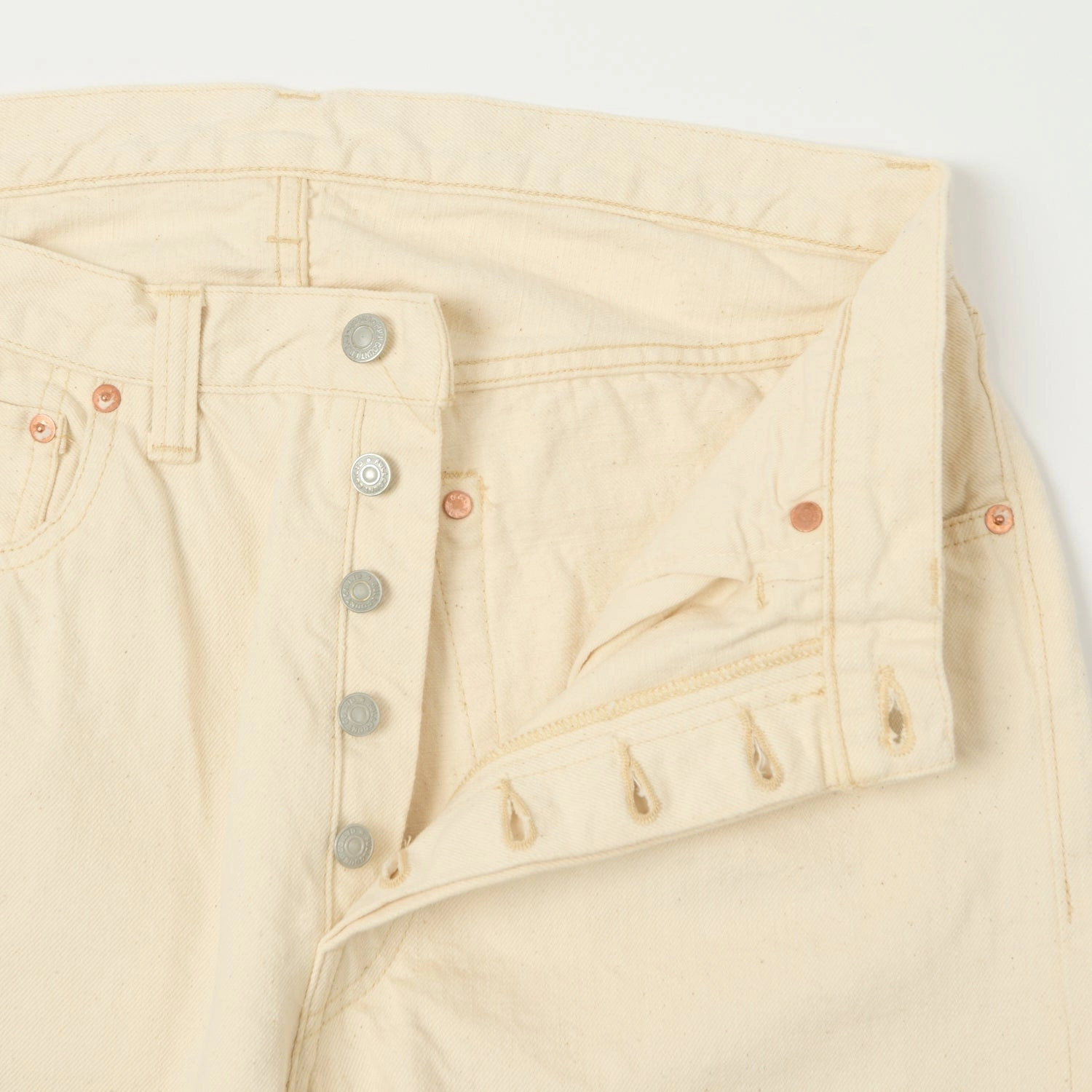 Style Match Full Count 1101 13.75oz Loose Straight Jean - Ecru One Wash