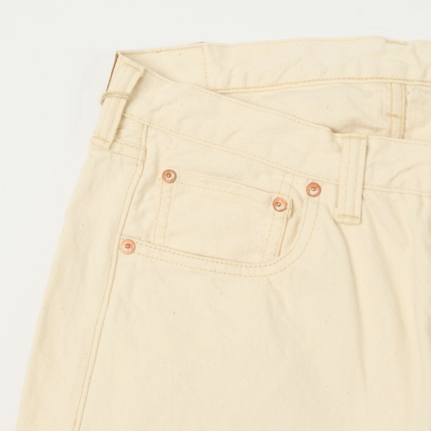 Full Count 1101 13.75oz Loose Straight Jean - Ecru One Wash Foundation Wear