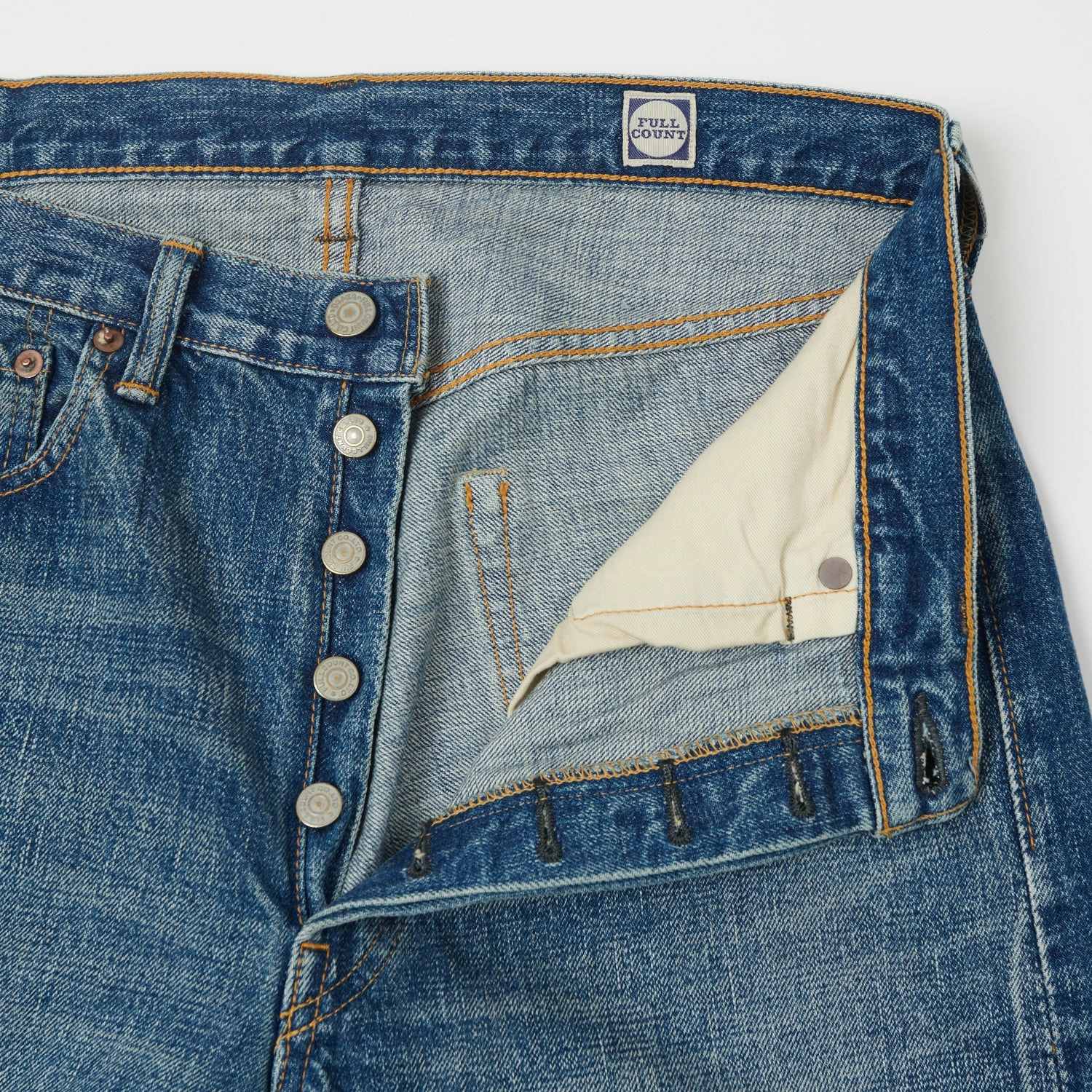 Full Count 1102 13.75oz Regular Straight Jean - 'Fade' Wash Office Wear Modern Rainy Day