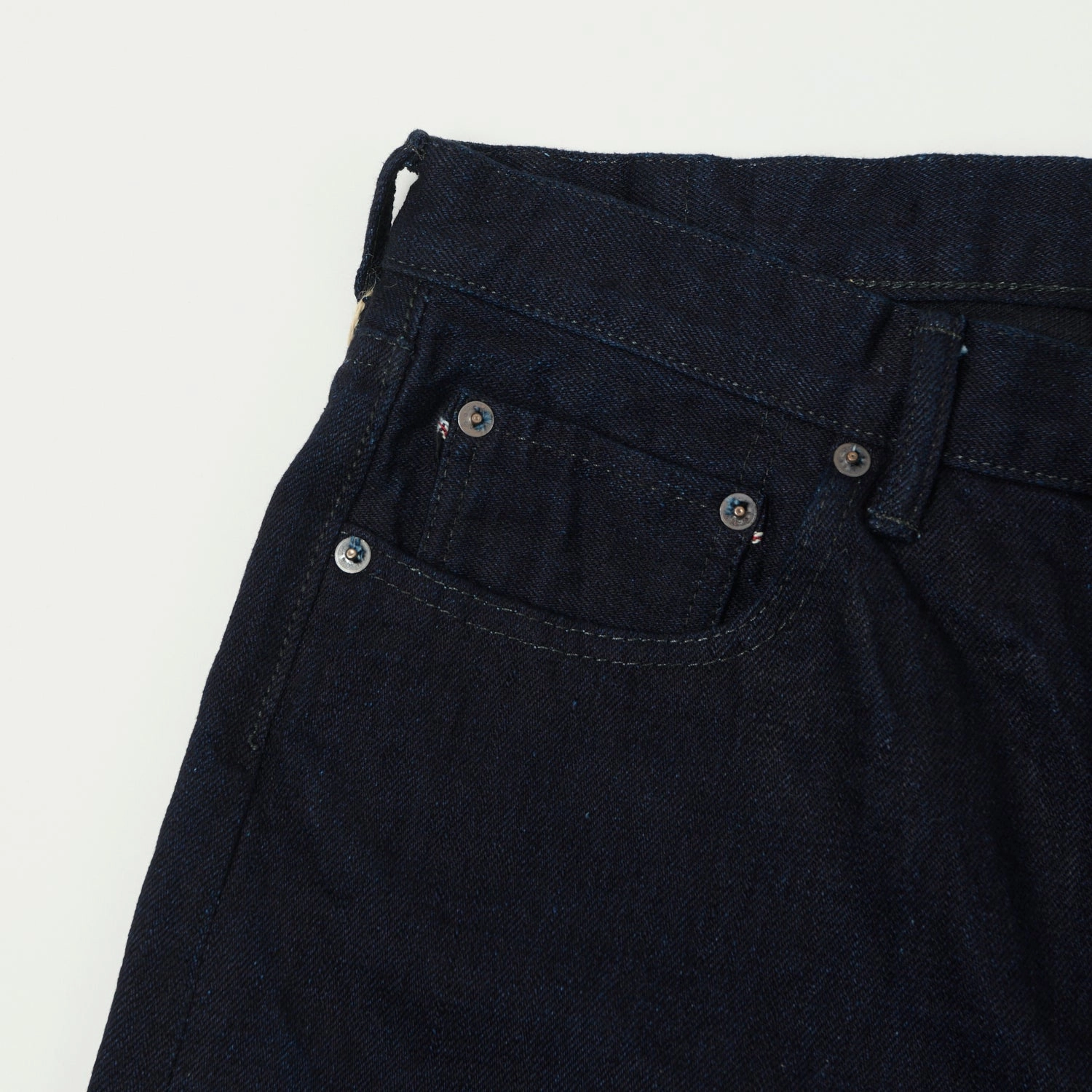 Classic Five Pocket Design Athlete Fit Modern Autumn Days Full Count 1103 15.5oz 'Super Rough' Regular Straight Jean - Indigo/Black One Wash