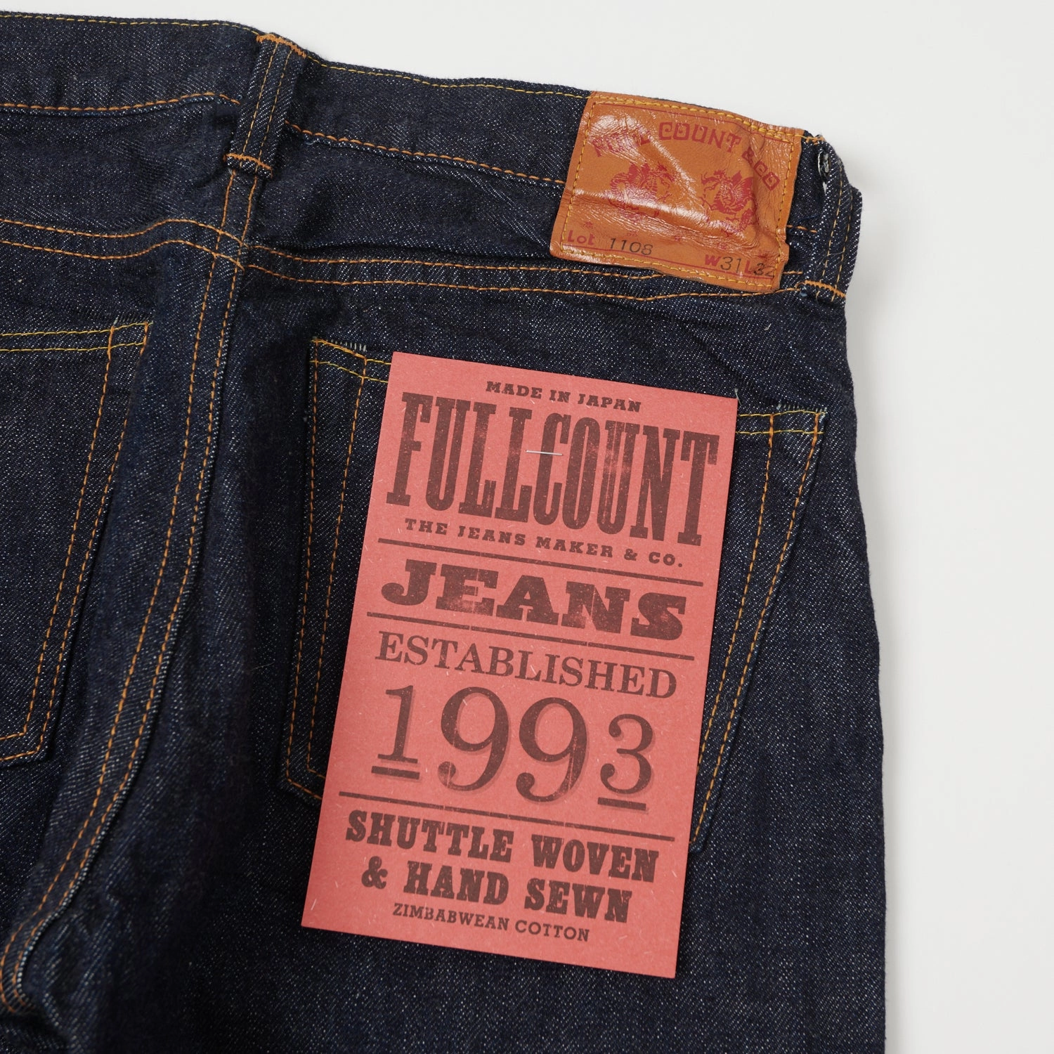 Full Count 1108 13.75oz Regular Straight Jean - One Wash Stylish Essentials