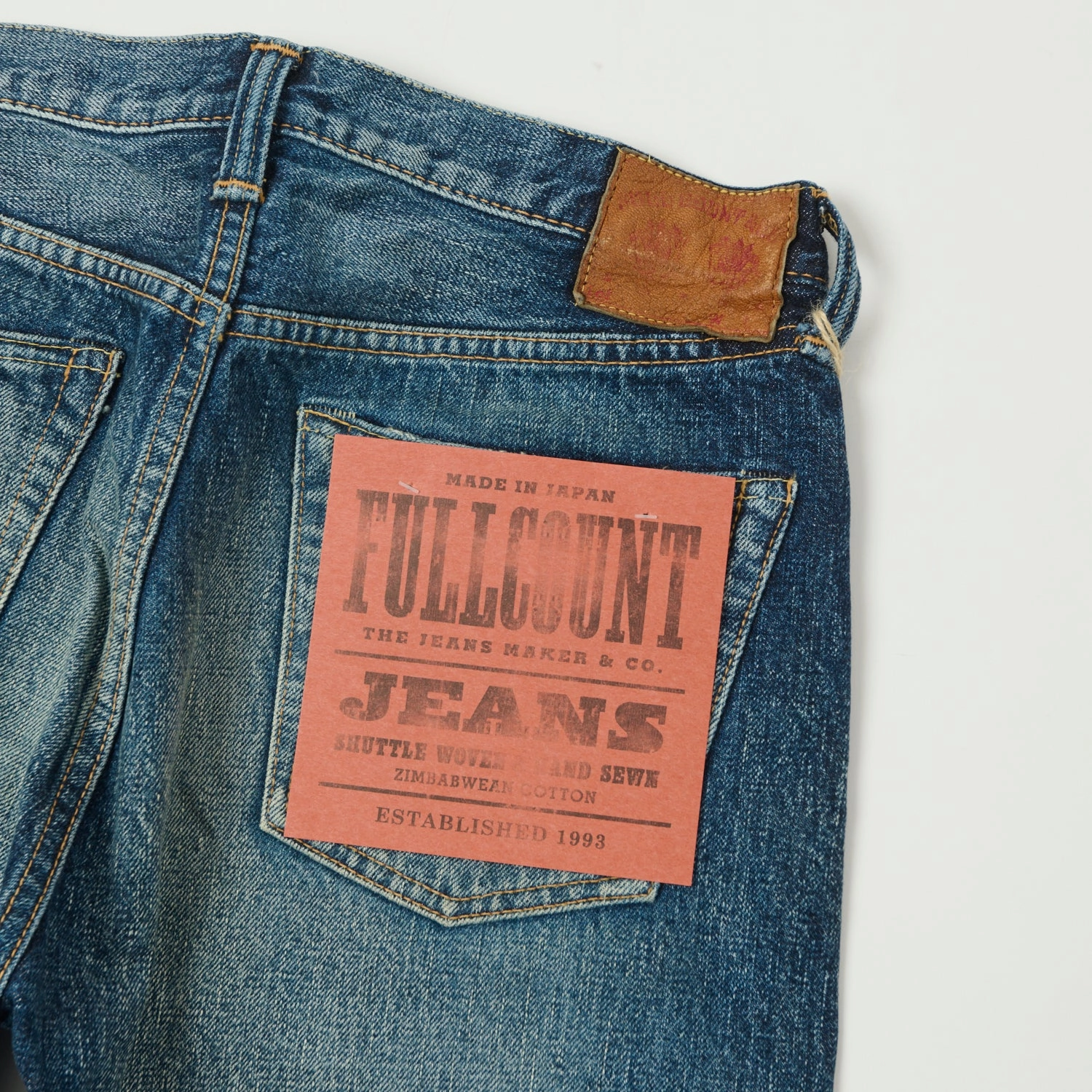 Full Count 1108XX 15.5oz Regular Straight Jean - 'Fear of the Dark' Wash Classic Five Pocket