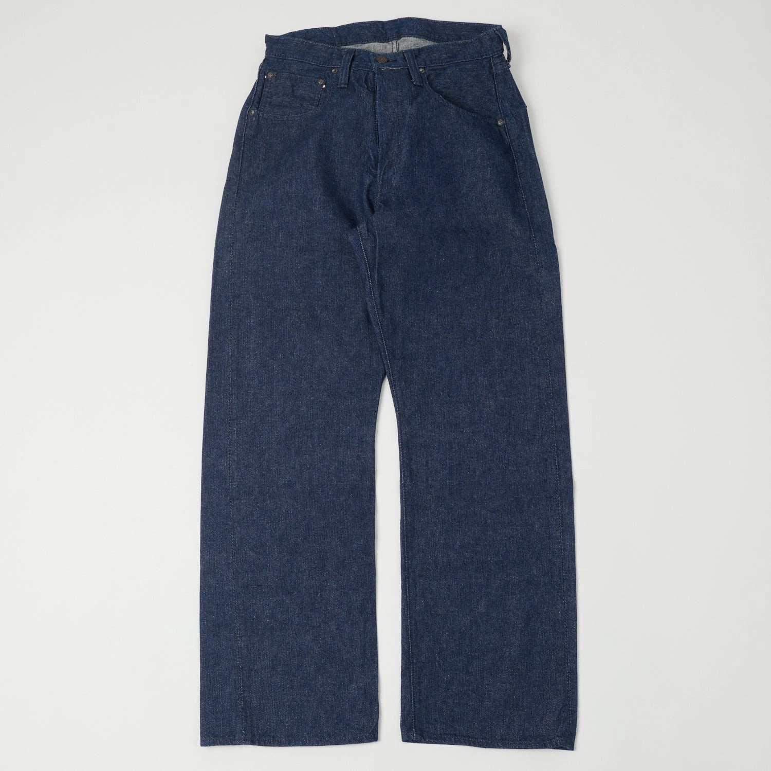 Full Count 1121 'Duke' 13.75oz Wide Straight Jeans - One Wash Flawless Look