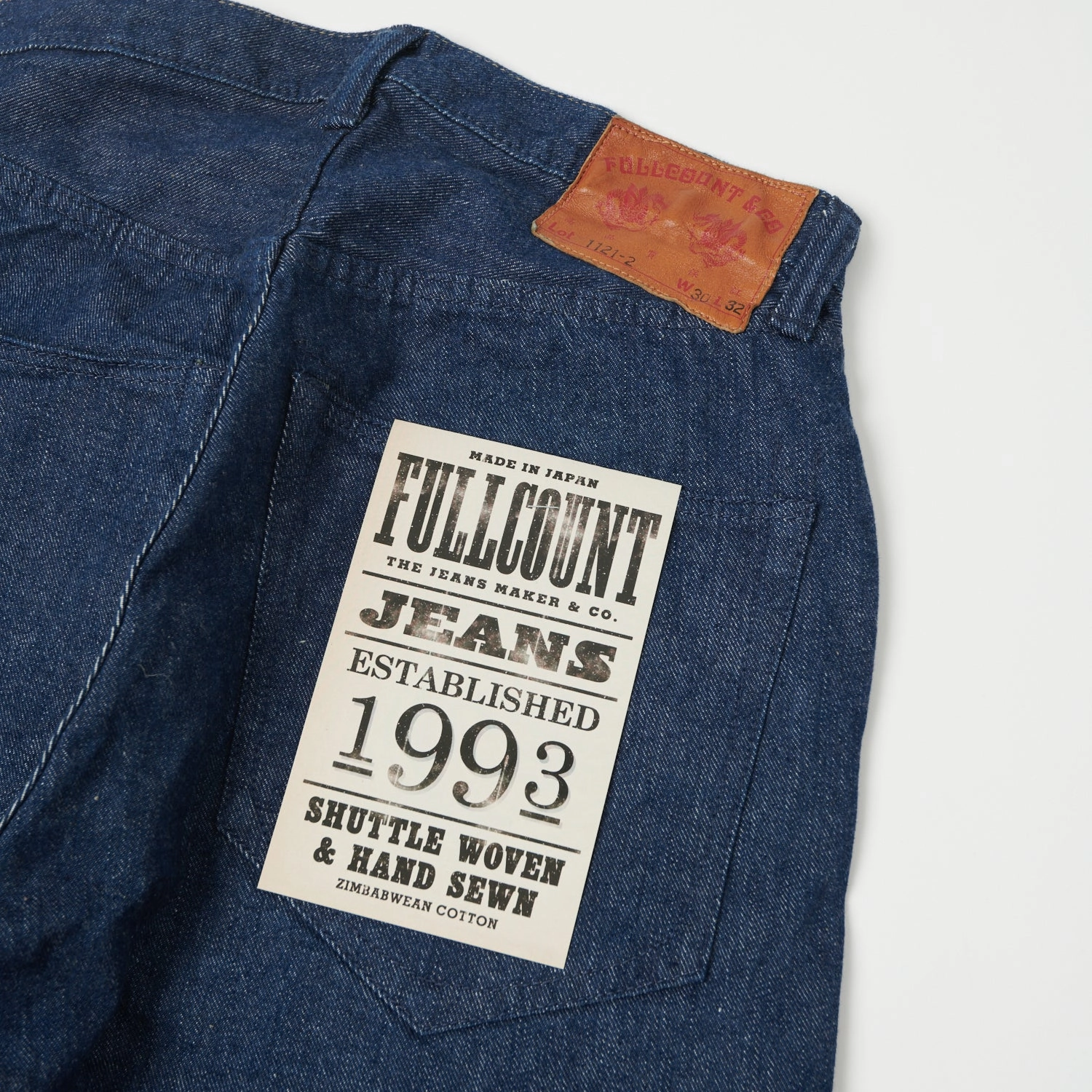 Full Count 1121 'Duke' 13.75oz Wide Straight Jeans - One Wash Move With Ease