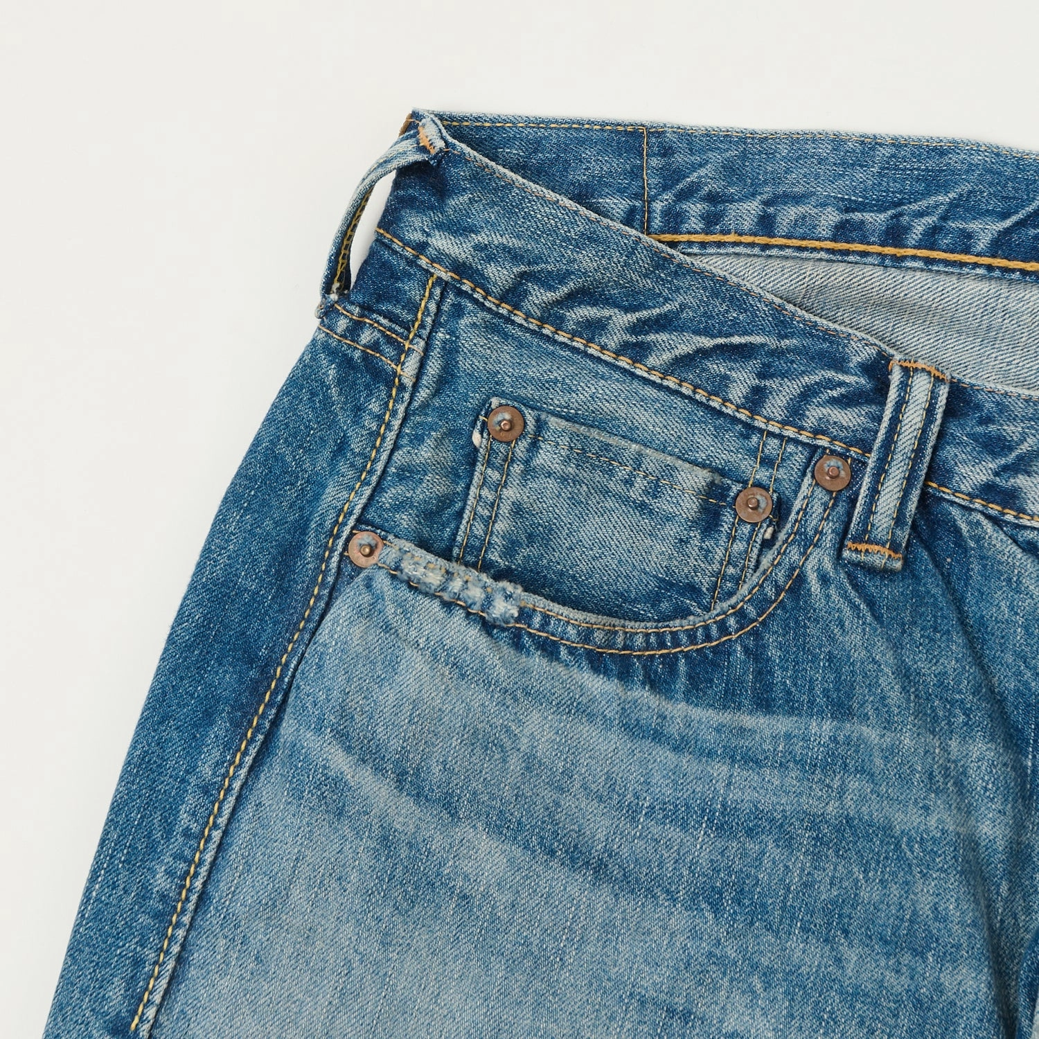 Full Count 1904 Five Pocket Denim Shorts - Dartford Wash Ultra Breathable Quick Fit Design