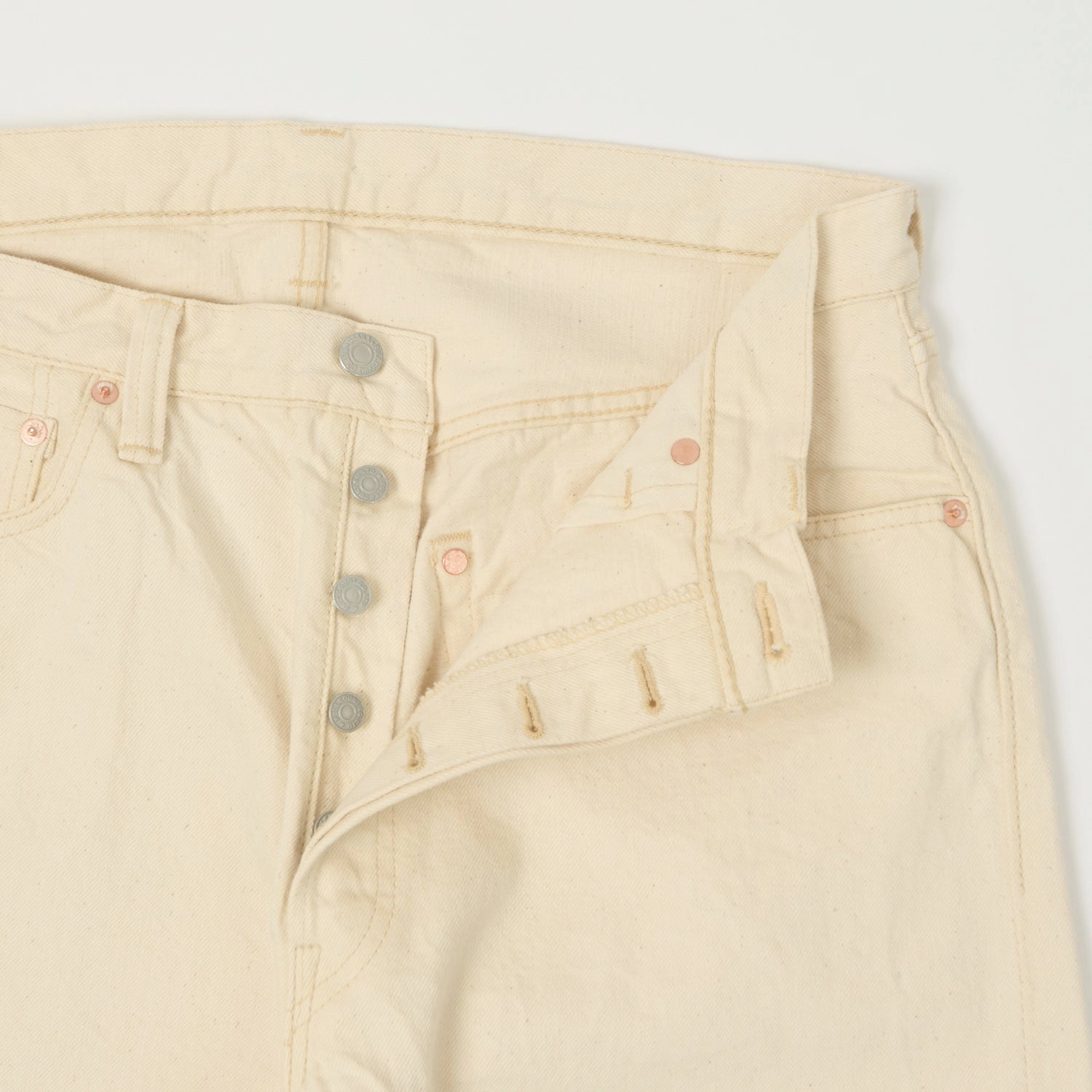 Full Count 1904 Five Pocket Denim Shorts - Ecru Beach Bound