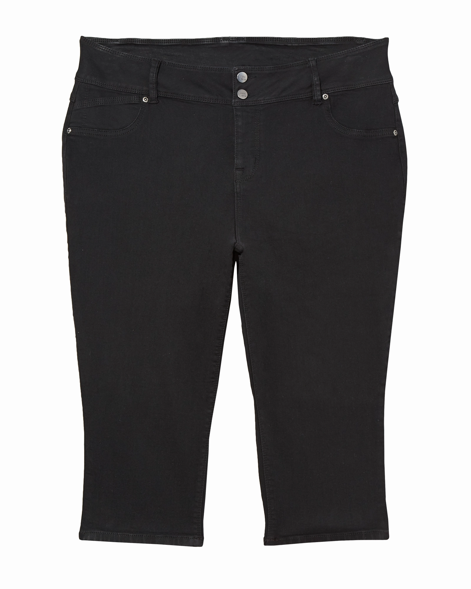 Cary Double Button Contour Capri | Black Utility Look