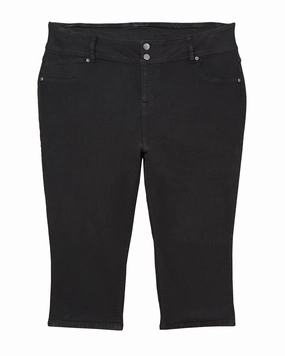 Cary Double Button Contour Capri | Black Utility Look