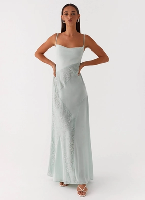 Gabriana Maxi Dress - Sage Tiered-Skirt Clean Base