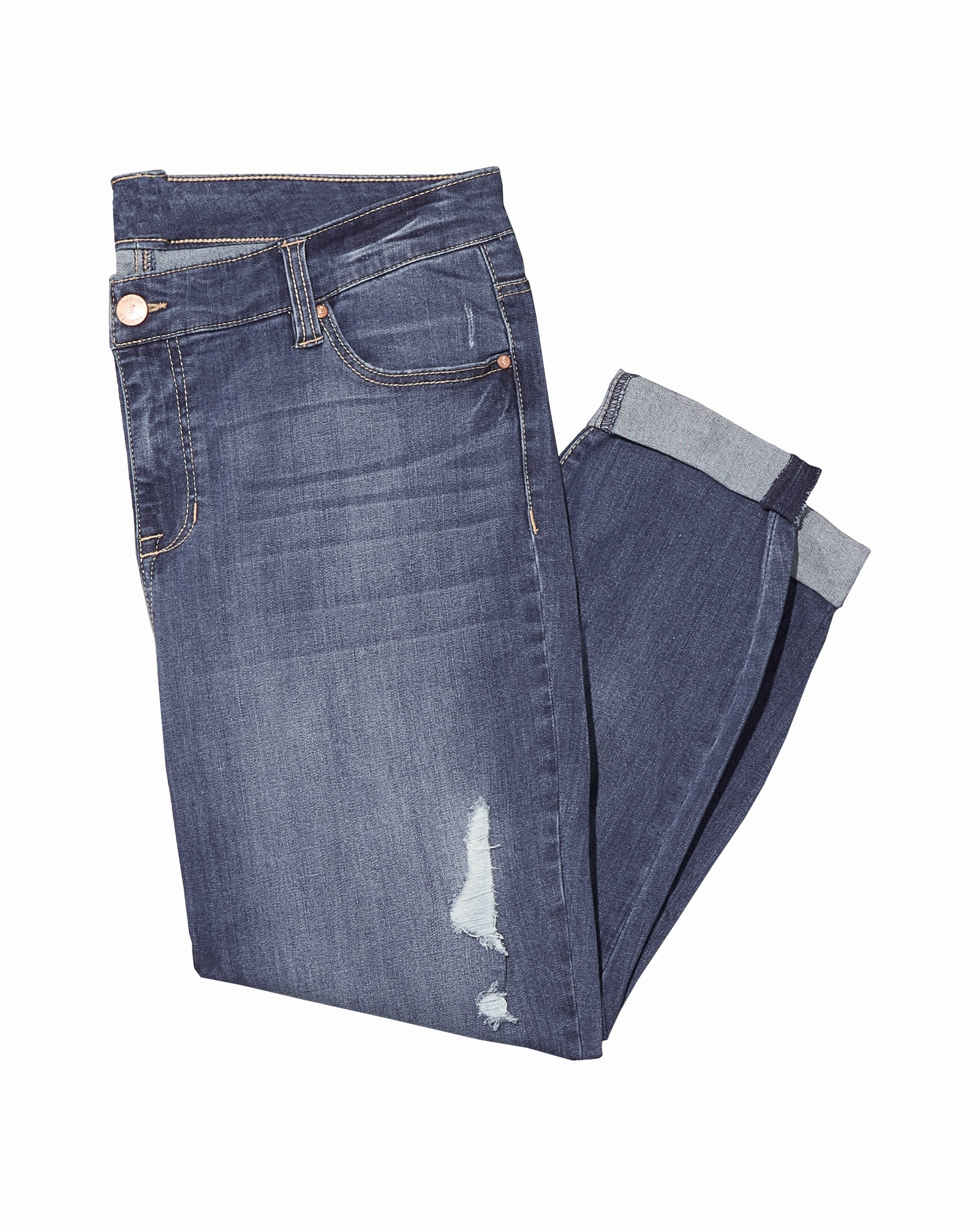 Gardner Double Rolled Capri | Medium Wash High Quality Eco Friendly Home Comfort Weekend Warrior