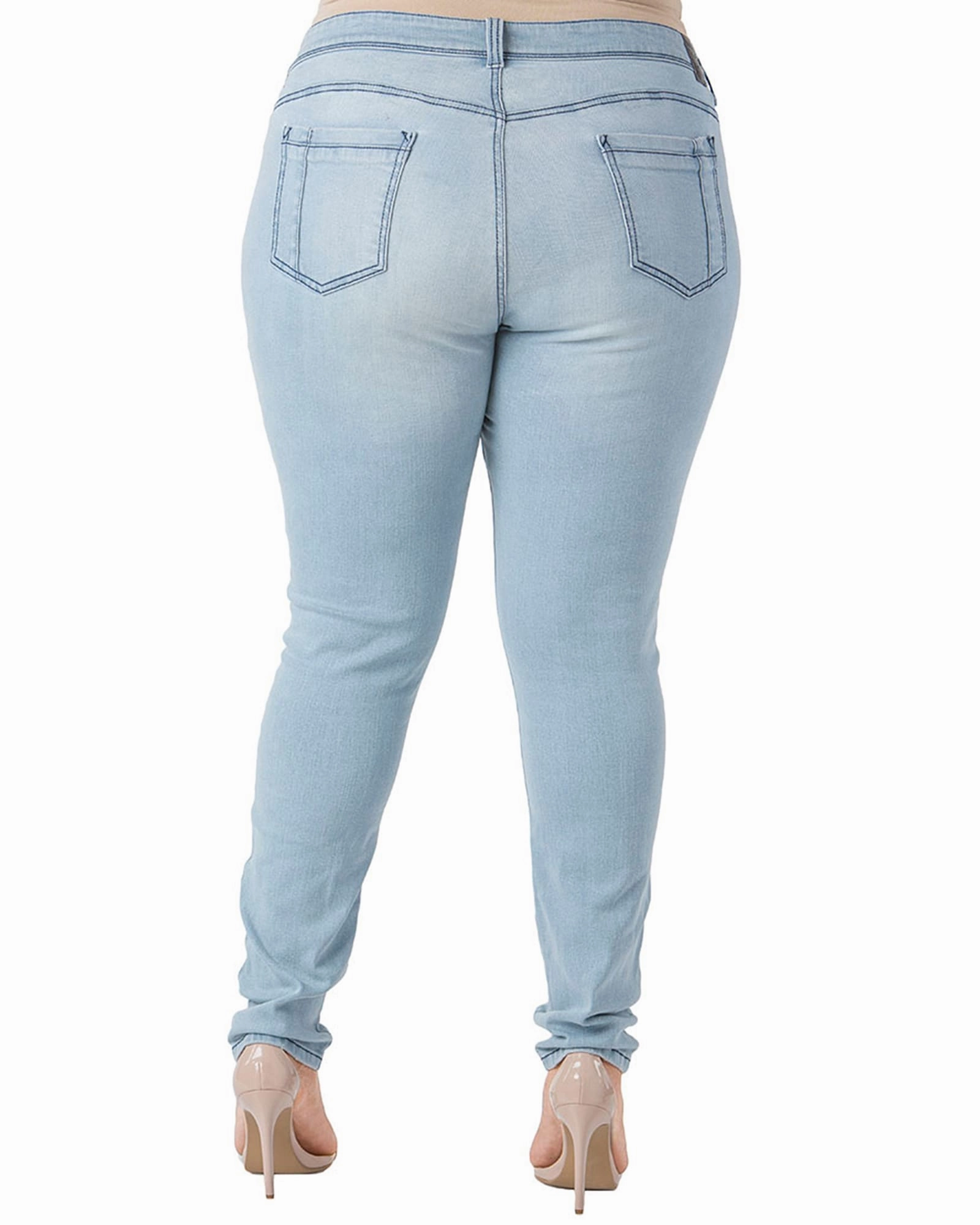 Classic Cut Gayle Destressed Skinny Jeans | Blue Destroyed