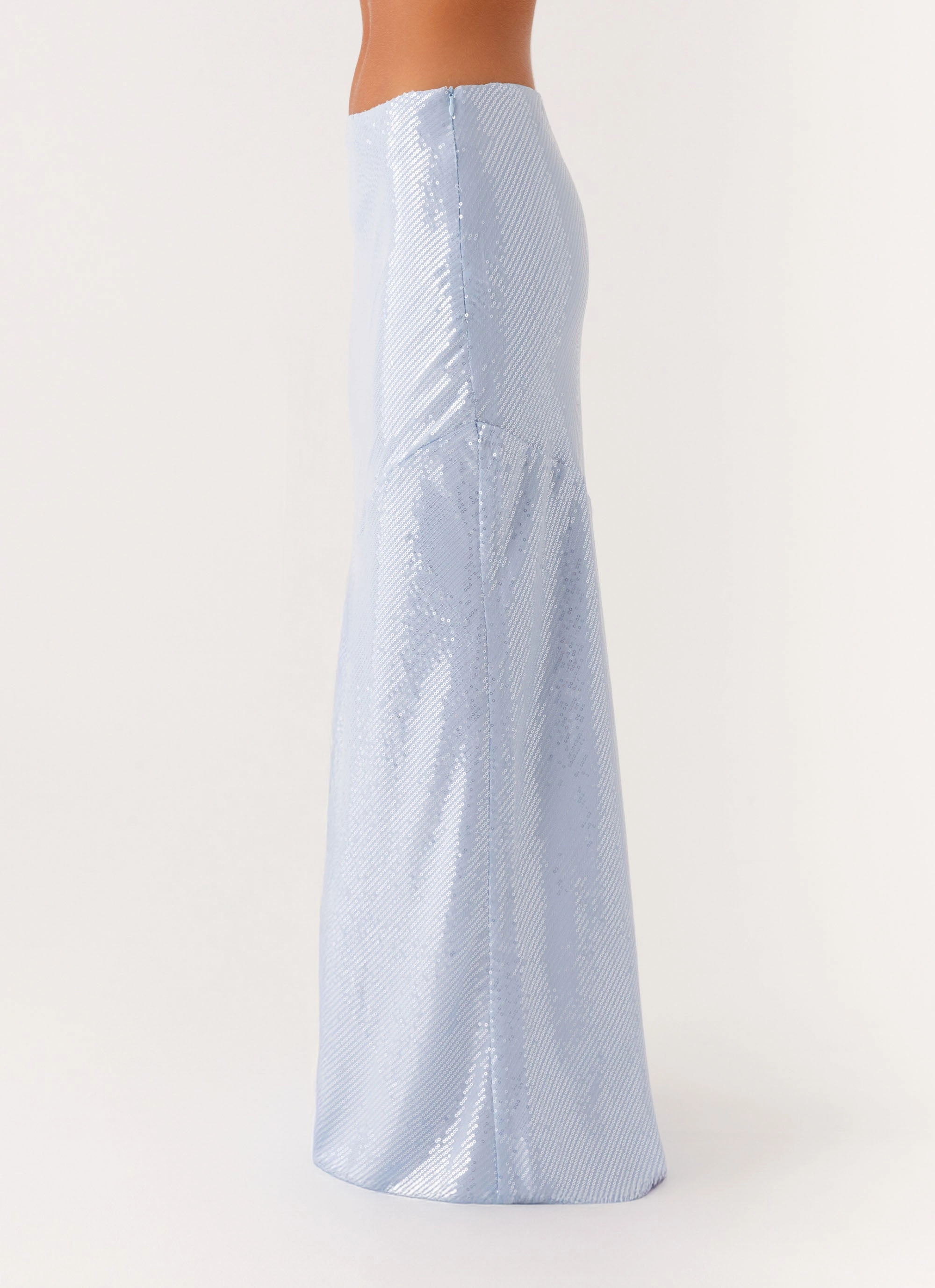 Algorithm Sequin Maxi Skirt - Blue Chill Wear