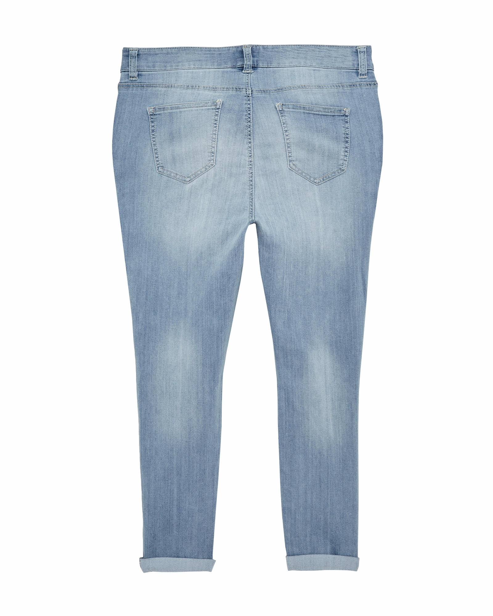 Girona Ankle Skinny with Rolled Hem | Light Wash Neutral Outfit