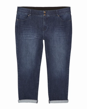 Glenmore Rolled Capri | Dark Wash Timeless Comfort