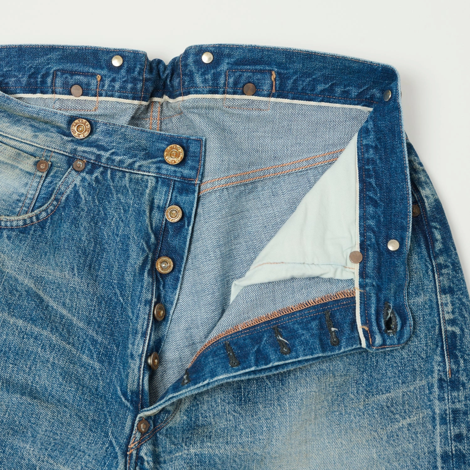 Travel Outfit Professional Wear Full Count 1373 'Son of the Soil' 13.7oz Loose Straight Jean - Heavy Wash