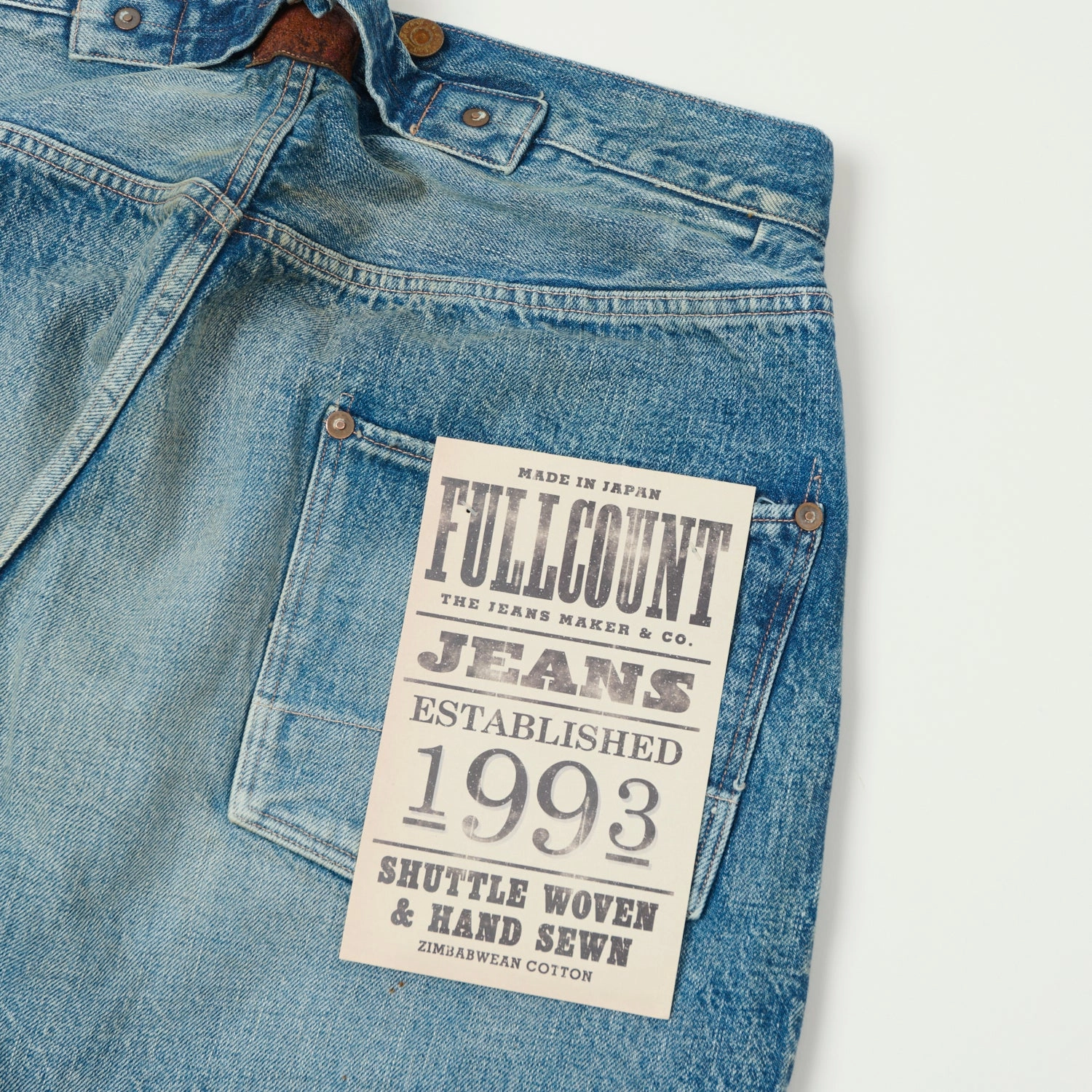 Modern Textured Full Count 1373 'Son of the Soil' 13.7oz Loose Straight Jean - Heavy Wash