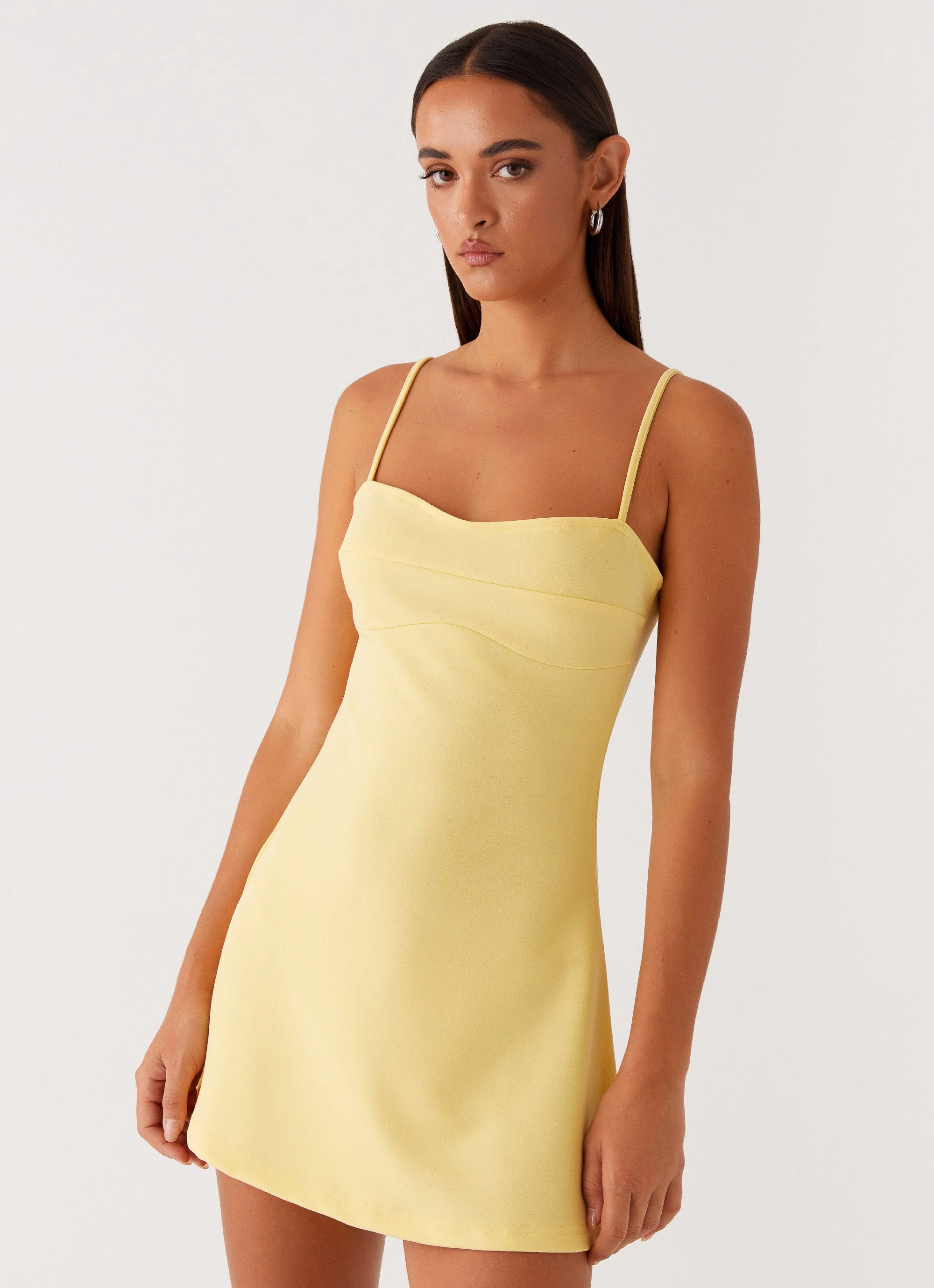Comfortable and Fashionable Cool Simplicity Cindy Mini Dress - Yellow