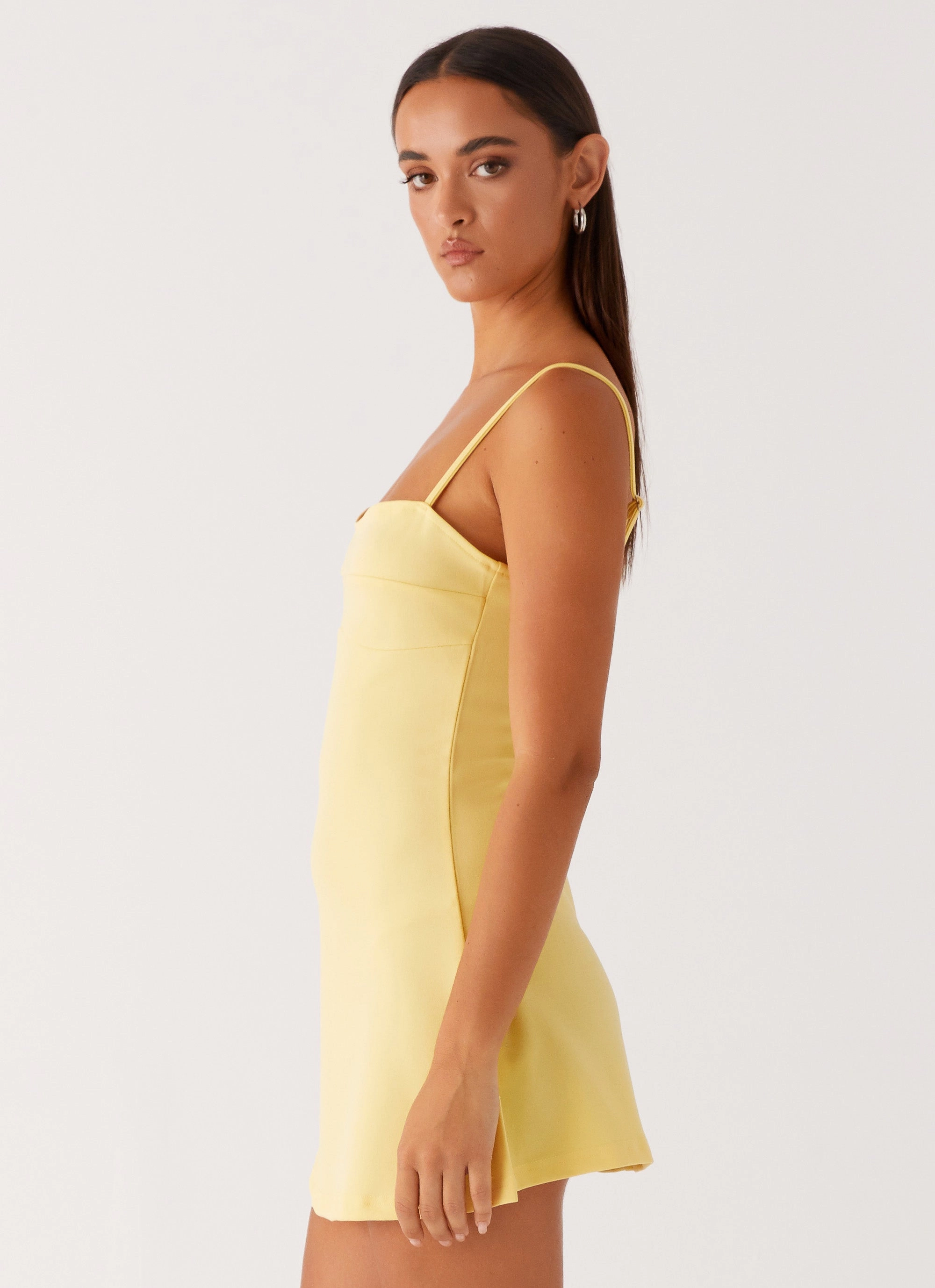 Cindy Mini Dress - Yellow Casual-Look