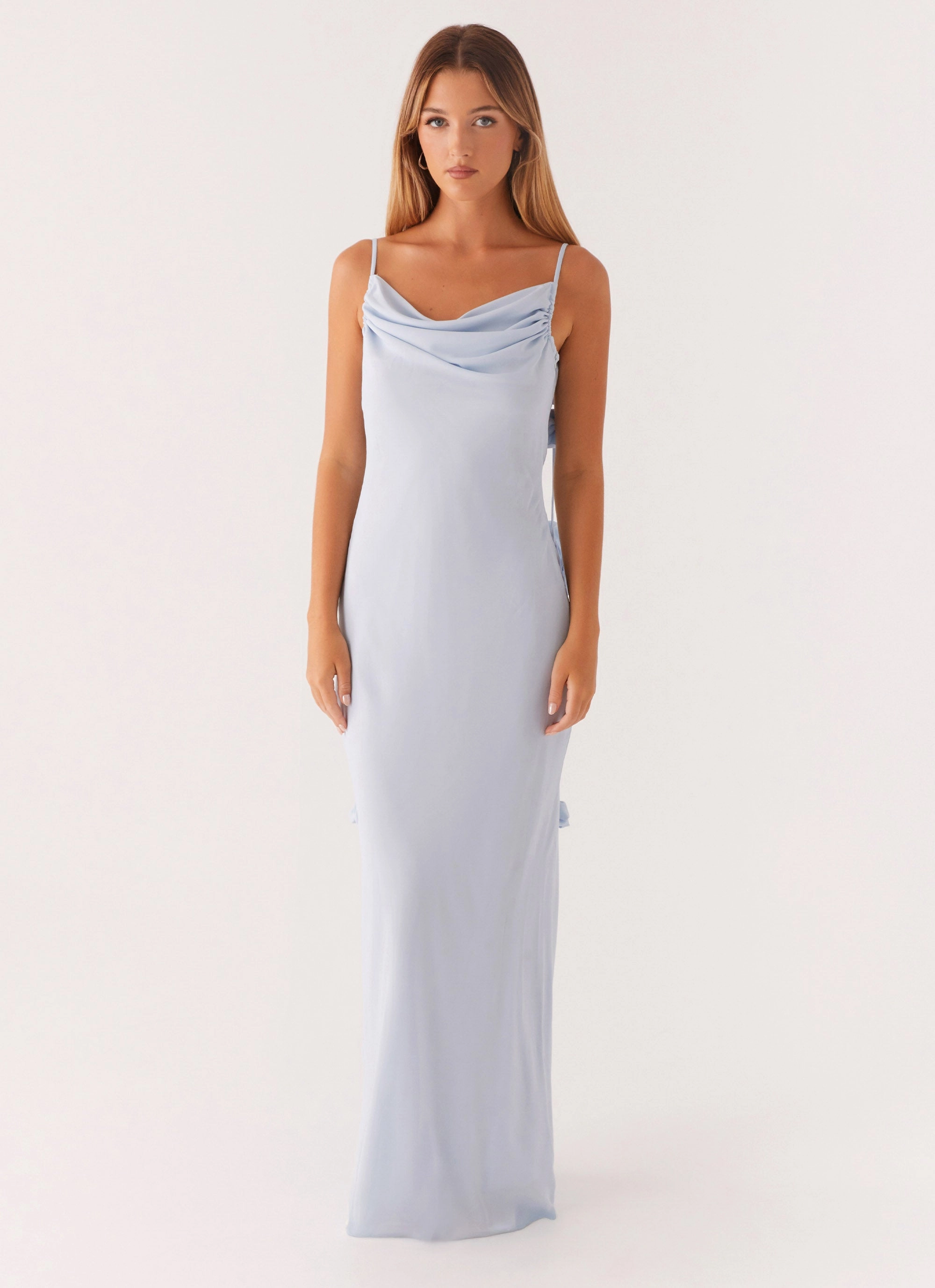 BreathableFabric Sleek Movement Simona Maxi Dress - Pastel Blue