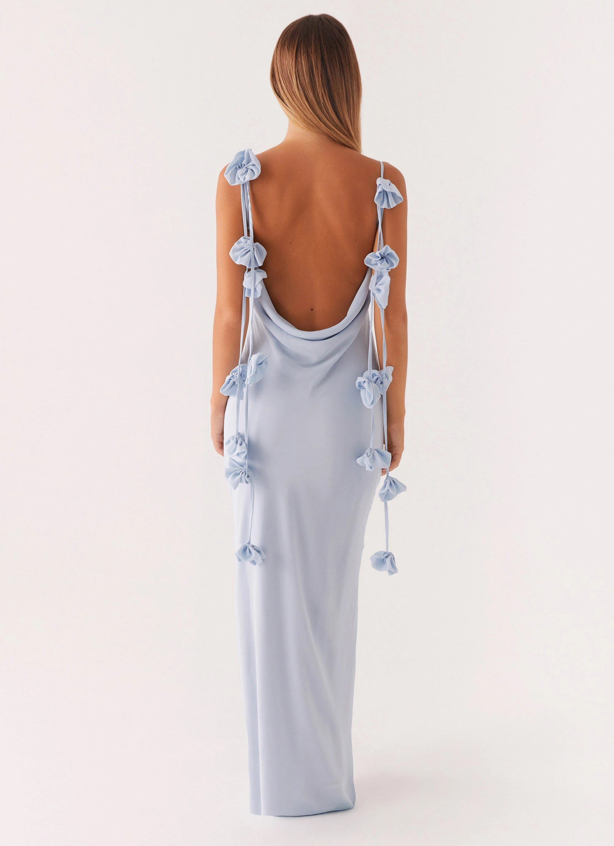 Polished Form Semi Formal Simona Maxi Dress - Pastel Blue