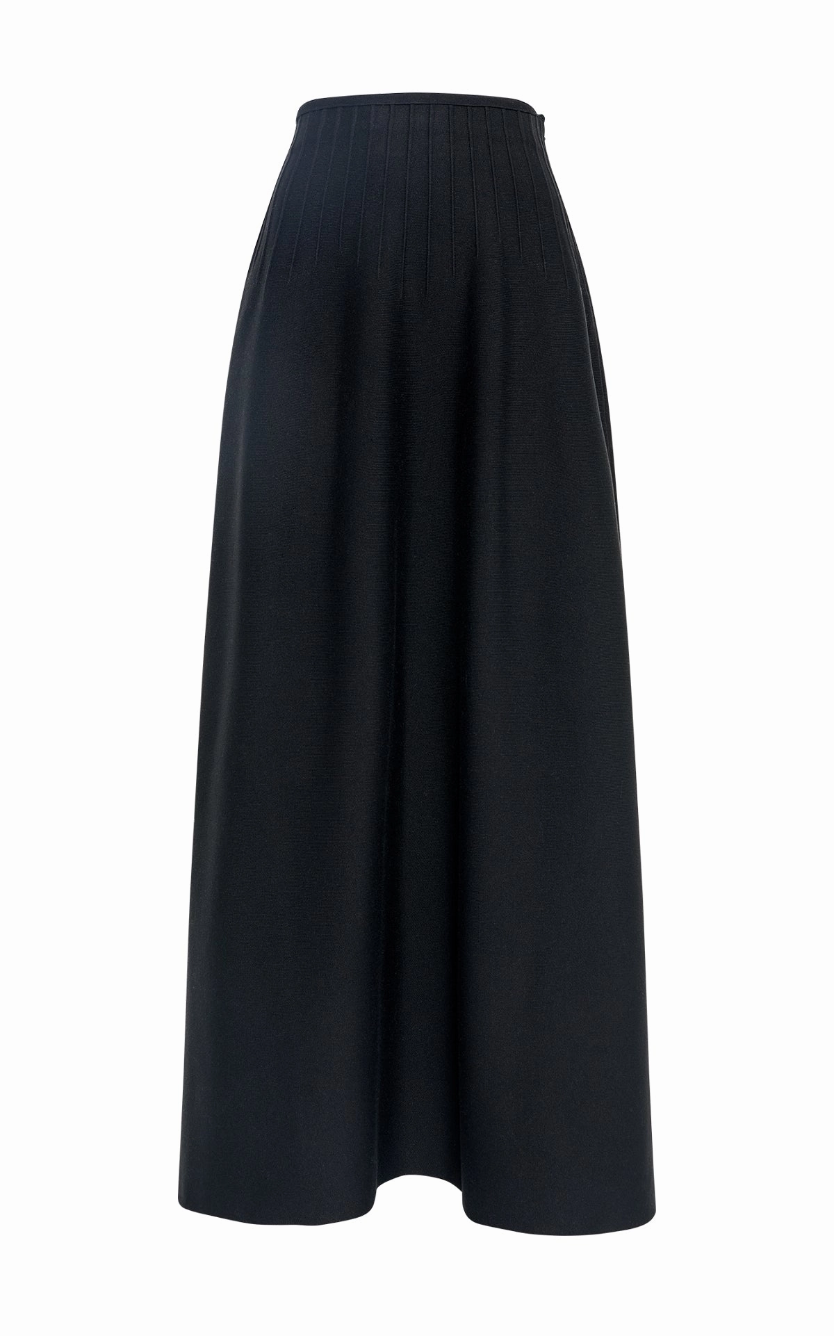 Simple Piece Annamaria Knit Maxi Skirt in Black Silk