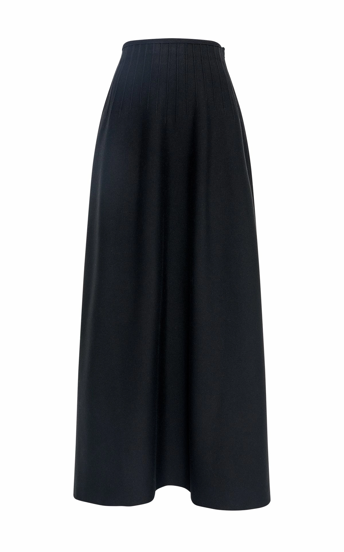 Annamaria Knit Maxi Skirt in Black Silk Relaxed Layer Quick Layer