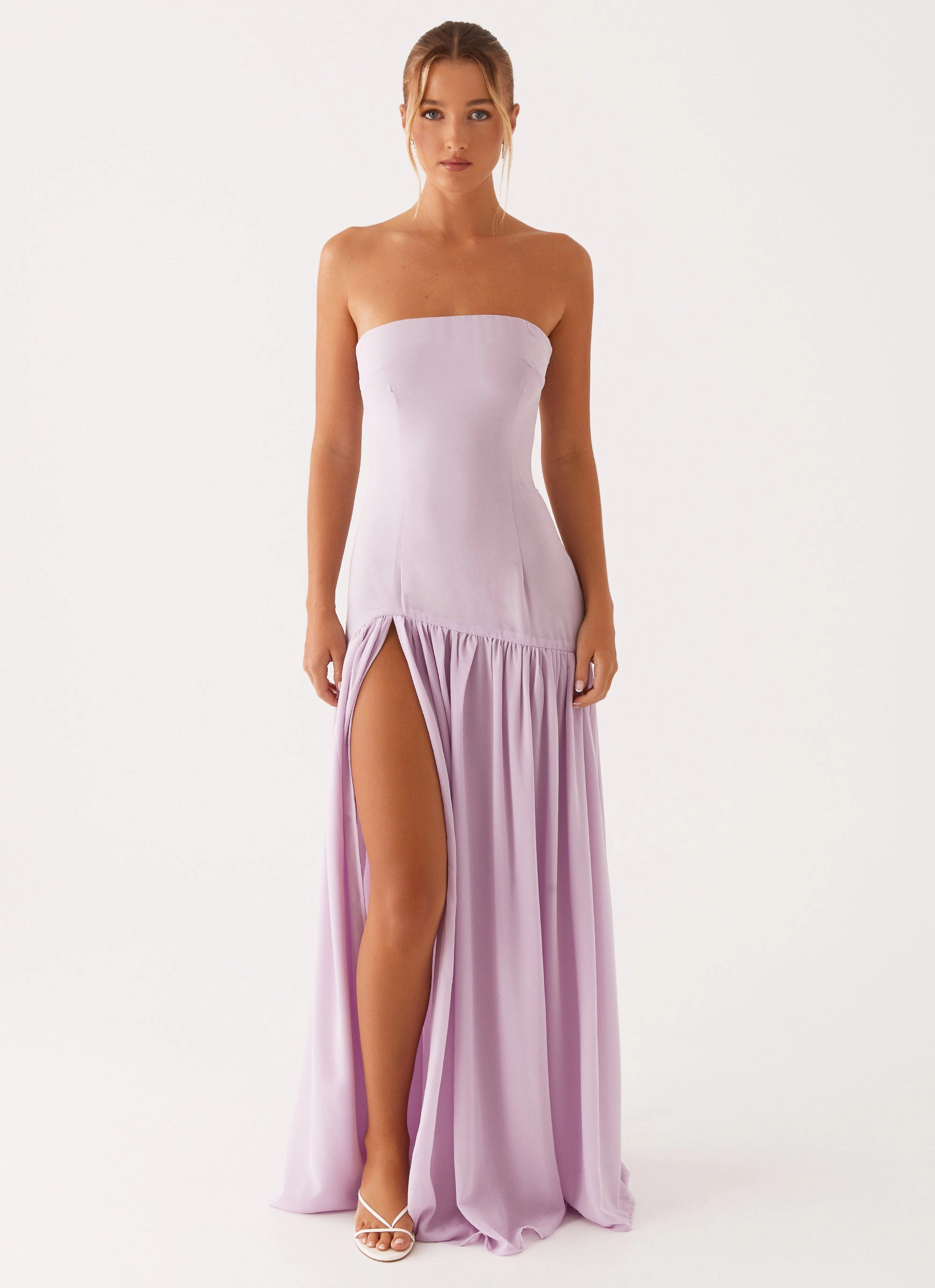Eden Strapless Maxi Dress - Lilac Relax Flex Subtle Touch