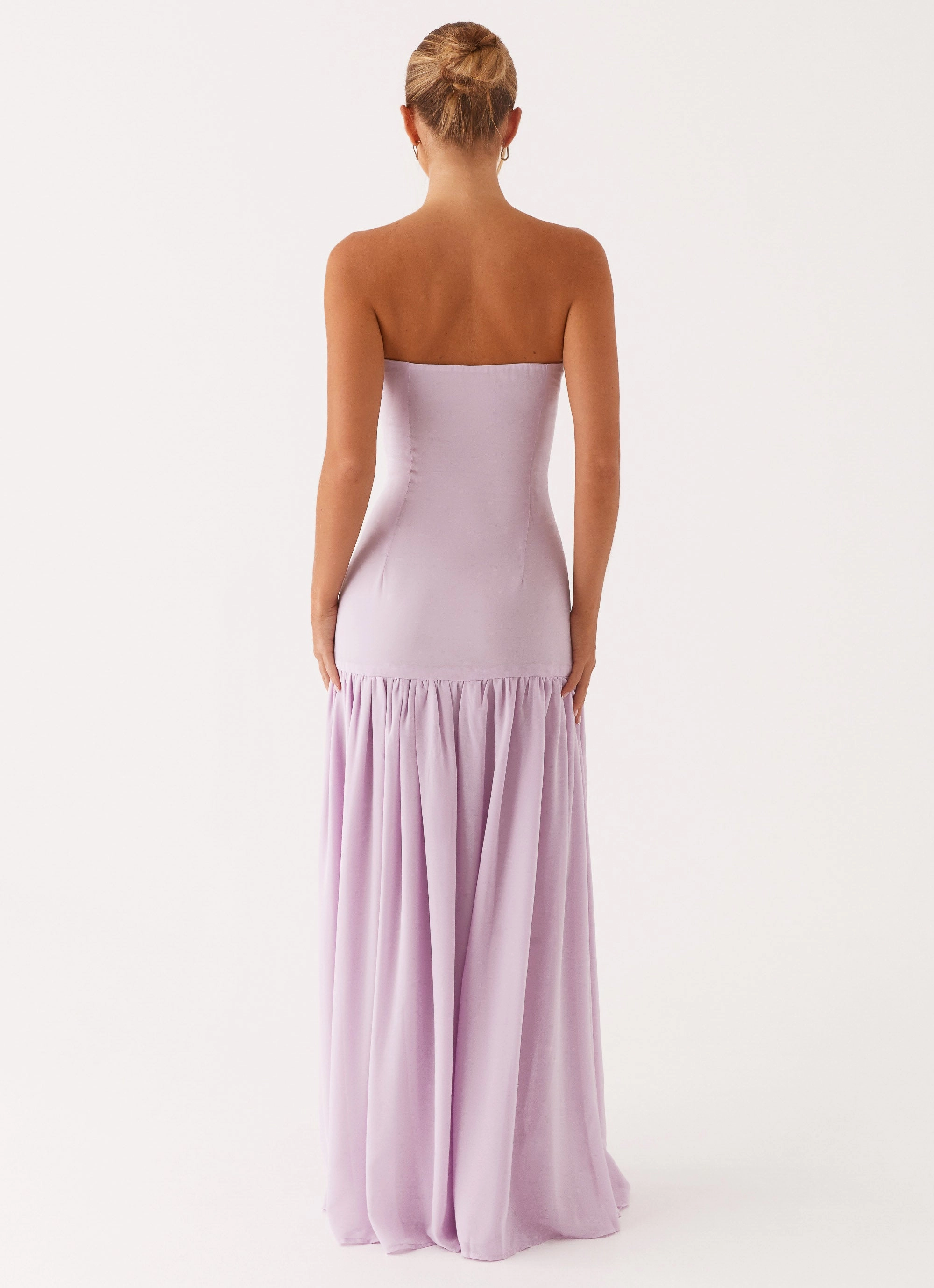 Clear Blush Petite Chic Eden Strapless Maxi Dress - Lilac