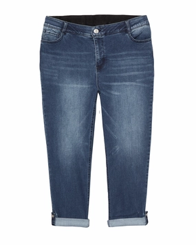 Grafton Capri with Stitching | Medium Wash Casual Classic Premium Fit