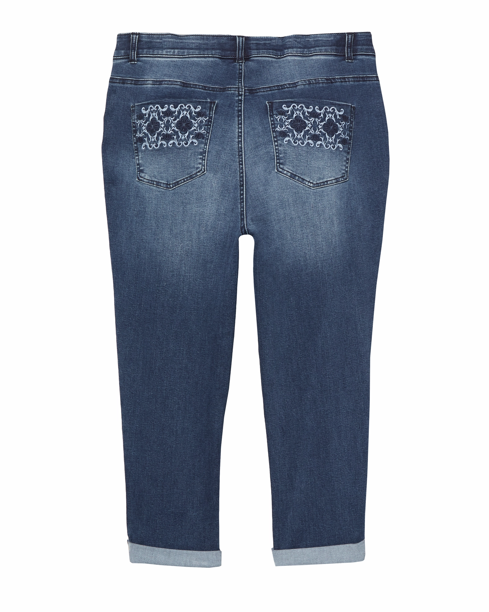 Grafton Capri with Stitching | Medium Wash Daily Casual