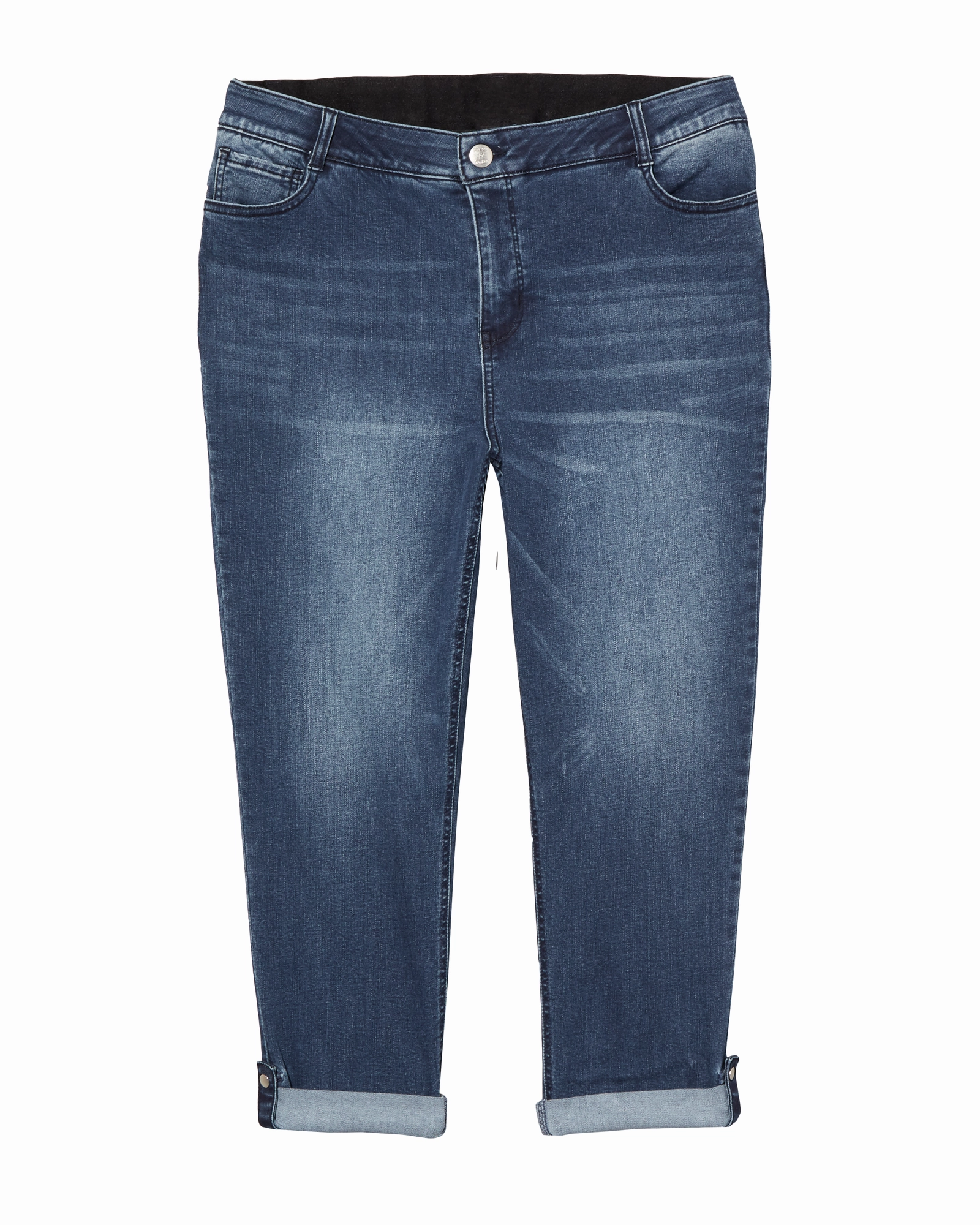 Grafton Capri with Stitching | Medium Wash Casual Classic Premium Fit