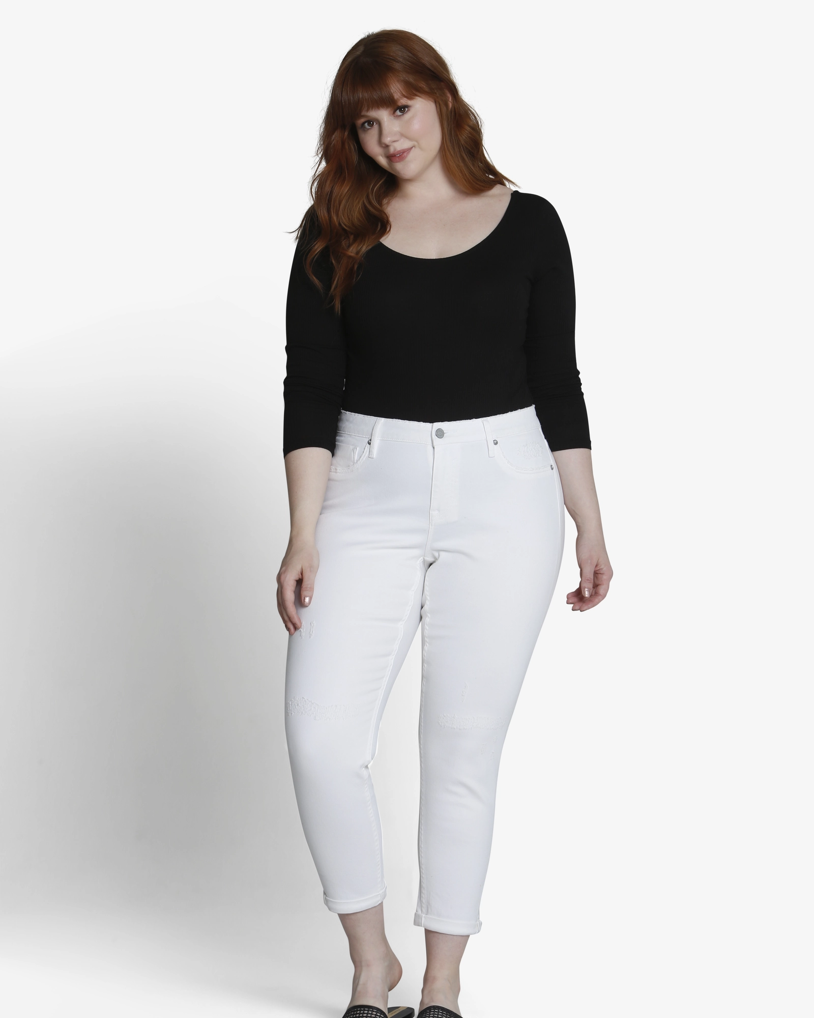 Timeless Appeal Greensboro High-Rise Ankle Jean | White / White