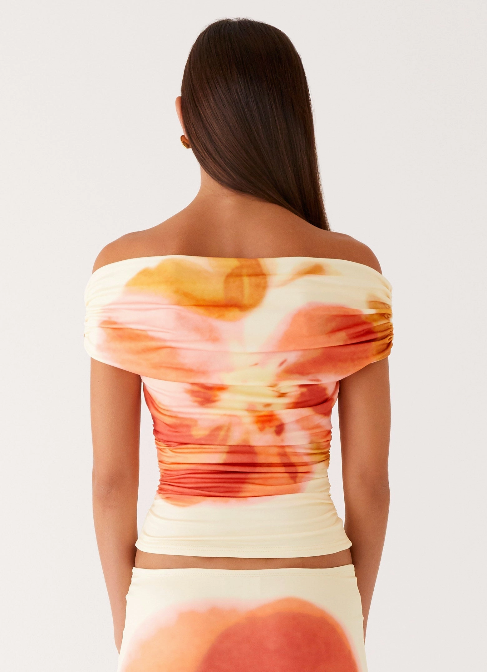 Moka Off Shoulder Top - Mimosa Blossom Waterproof Zippers