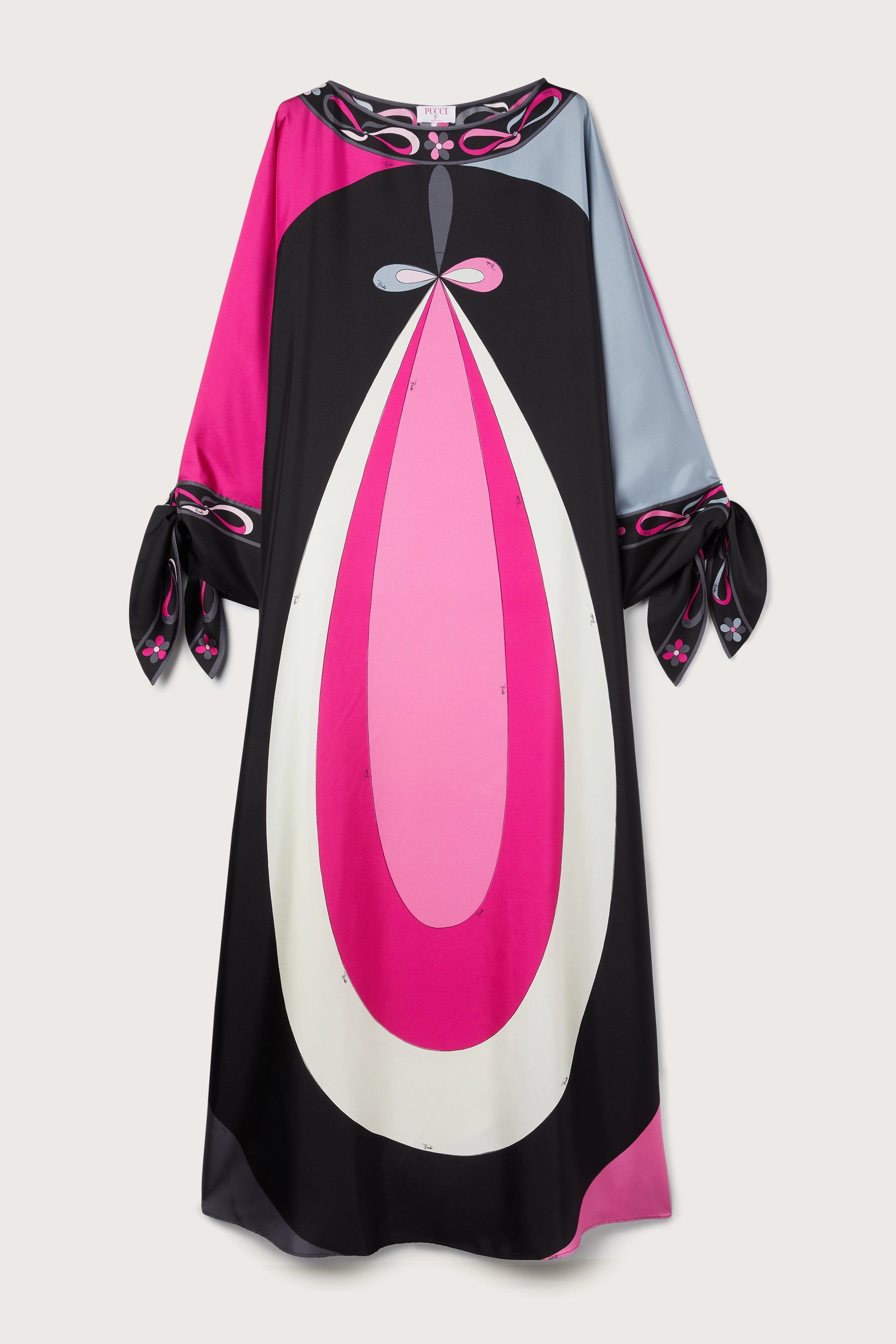 Maddalena Print Silk Twill Kaftan Mid Fit