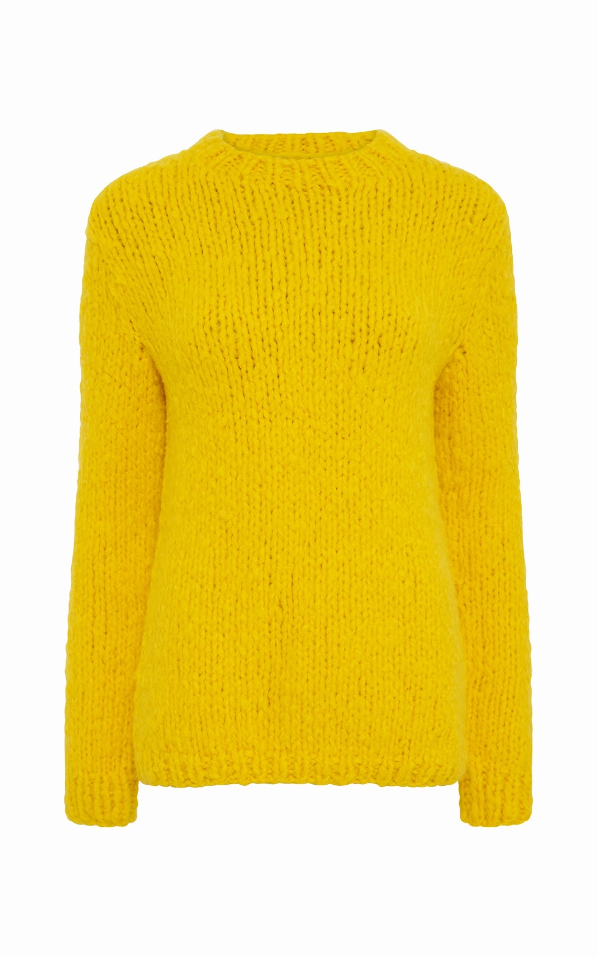 Lawrence Knit Sweater in Cadmium Yellow Welfat Cashmere Stay Simple