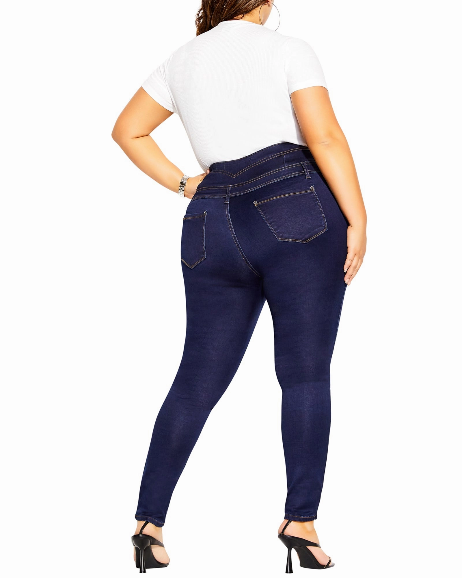 Harley Corset Skinny Jean | Dark Wash Stretch Unisex Wear Classic Wear
