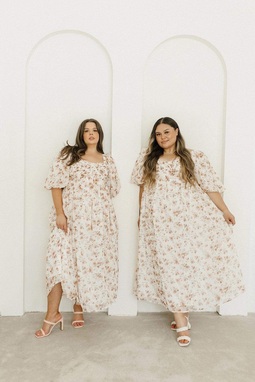 Sleek Silhouette Bold Movement Harlow Maxi Dress in Ivory Floral - Bump Friendly & Inclusive Sizing (S-3XL)