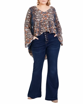 Harmony Flare Jean | Dark Wash Comfy Design Chill Outfit