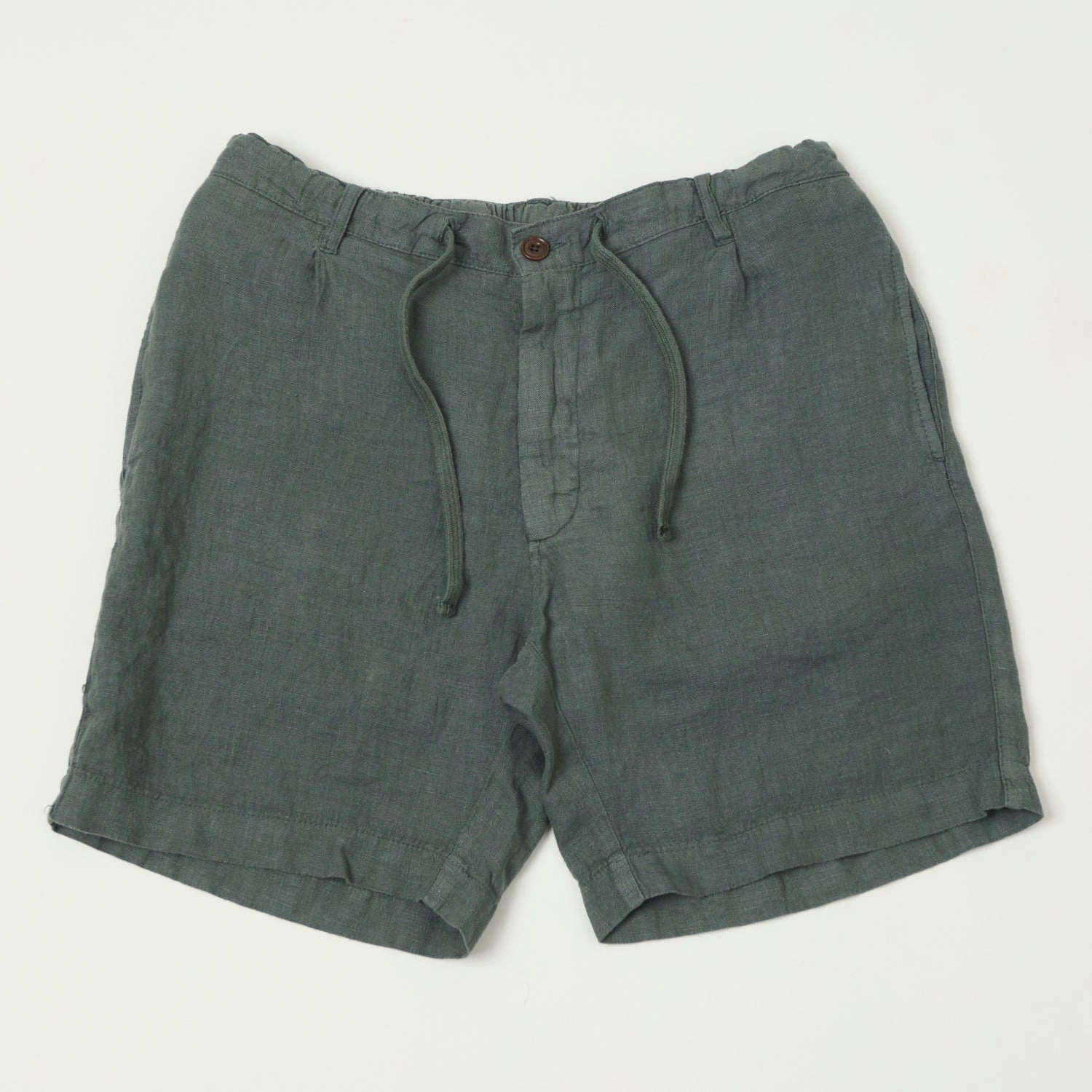 Relaxed Vibe Effortless Comfort Hartford 'Tank' Linen Shorts - Eucalyptus