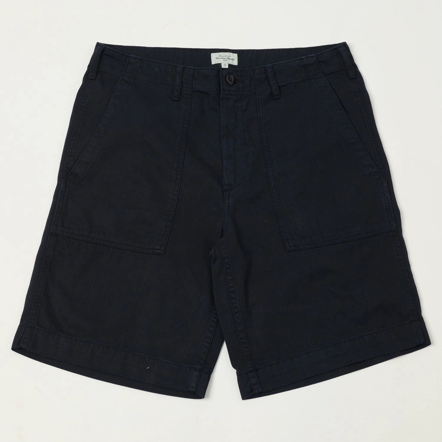 Everyday Ready Athletic Silhouette Hartford Herringbone Fatigue Short - Navy