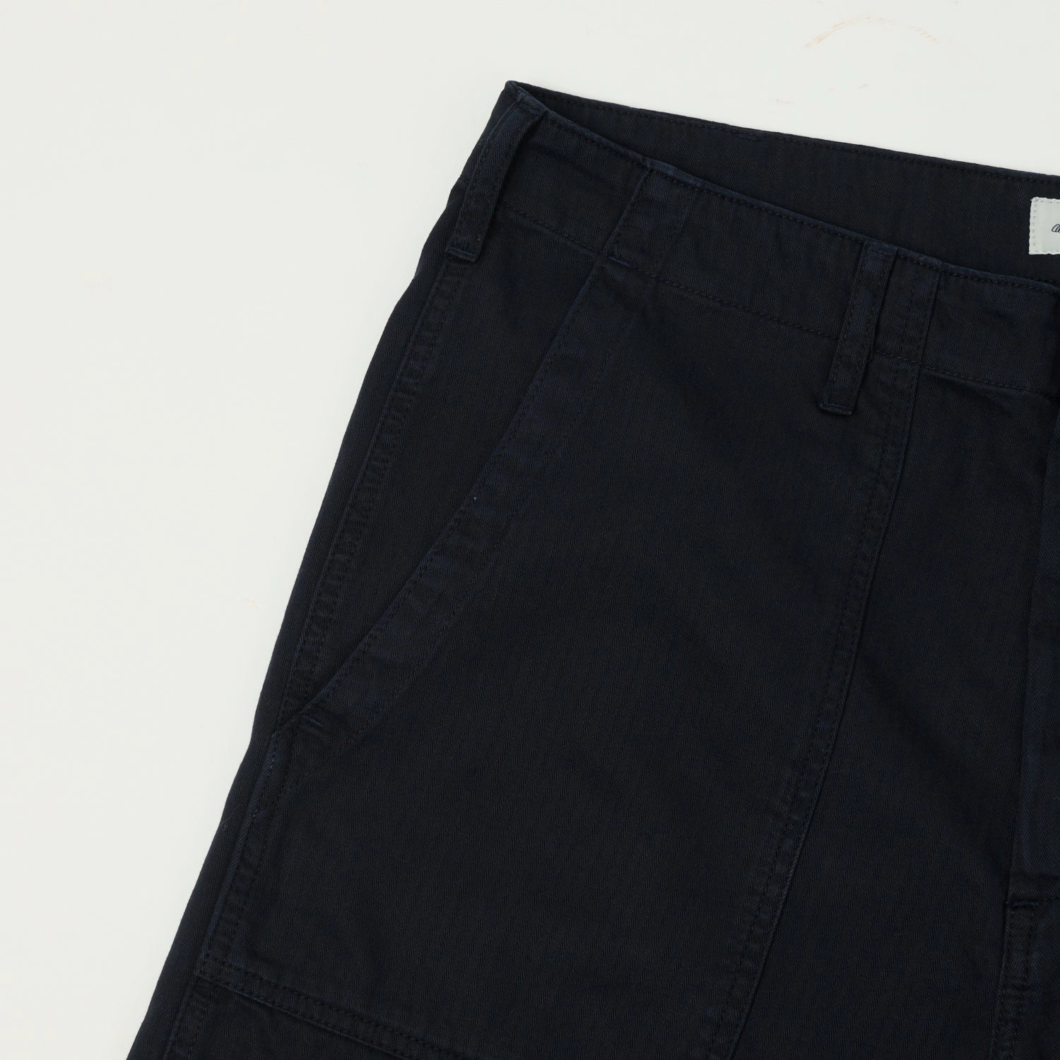 Hartford Herringbone Fatigue Short - Navy Eco Friendly Fabric Movement Flex